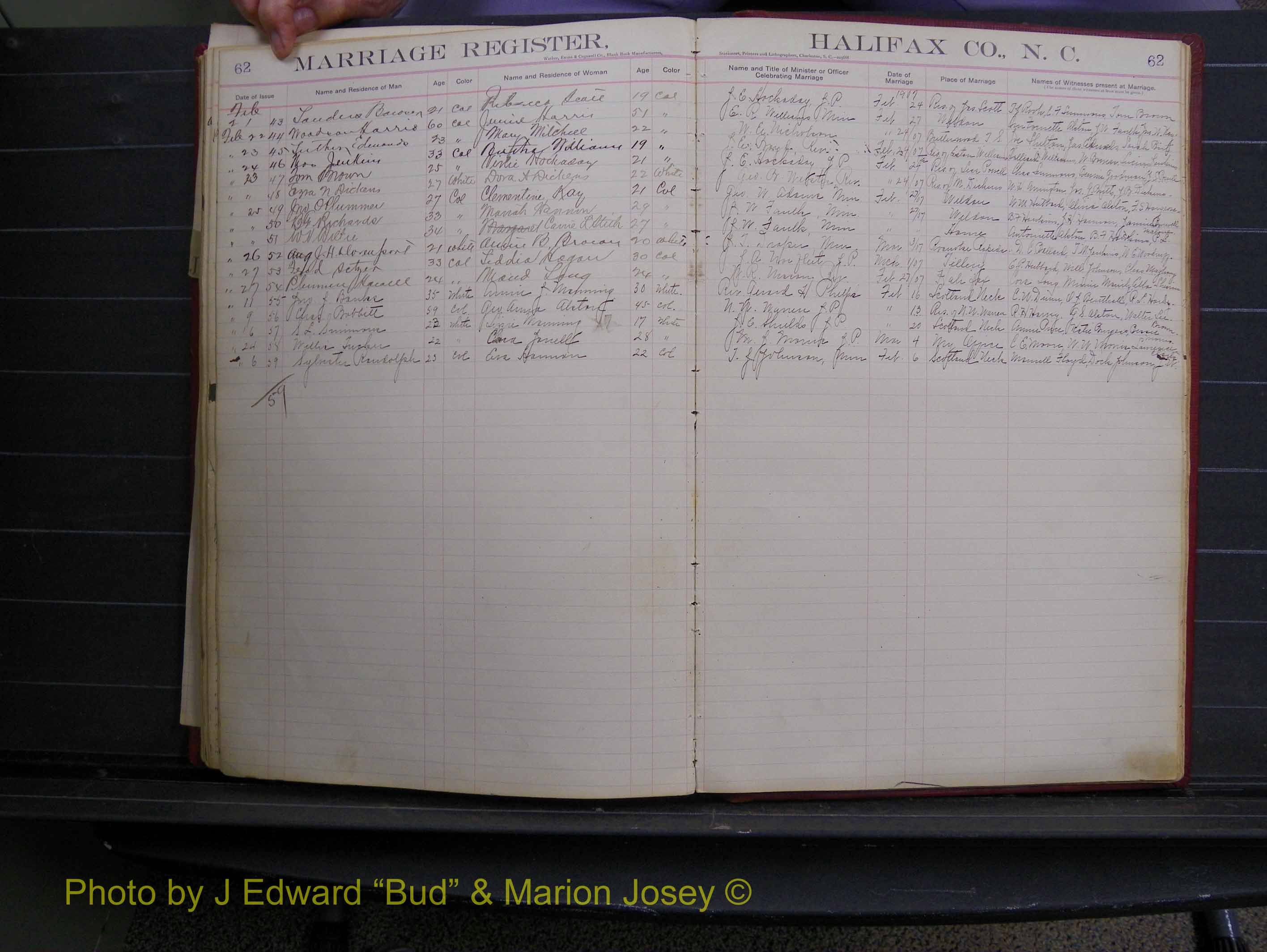 Halifax Marriage Book 6A, 1903-1909 P 62.JPG