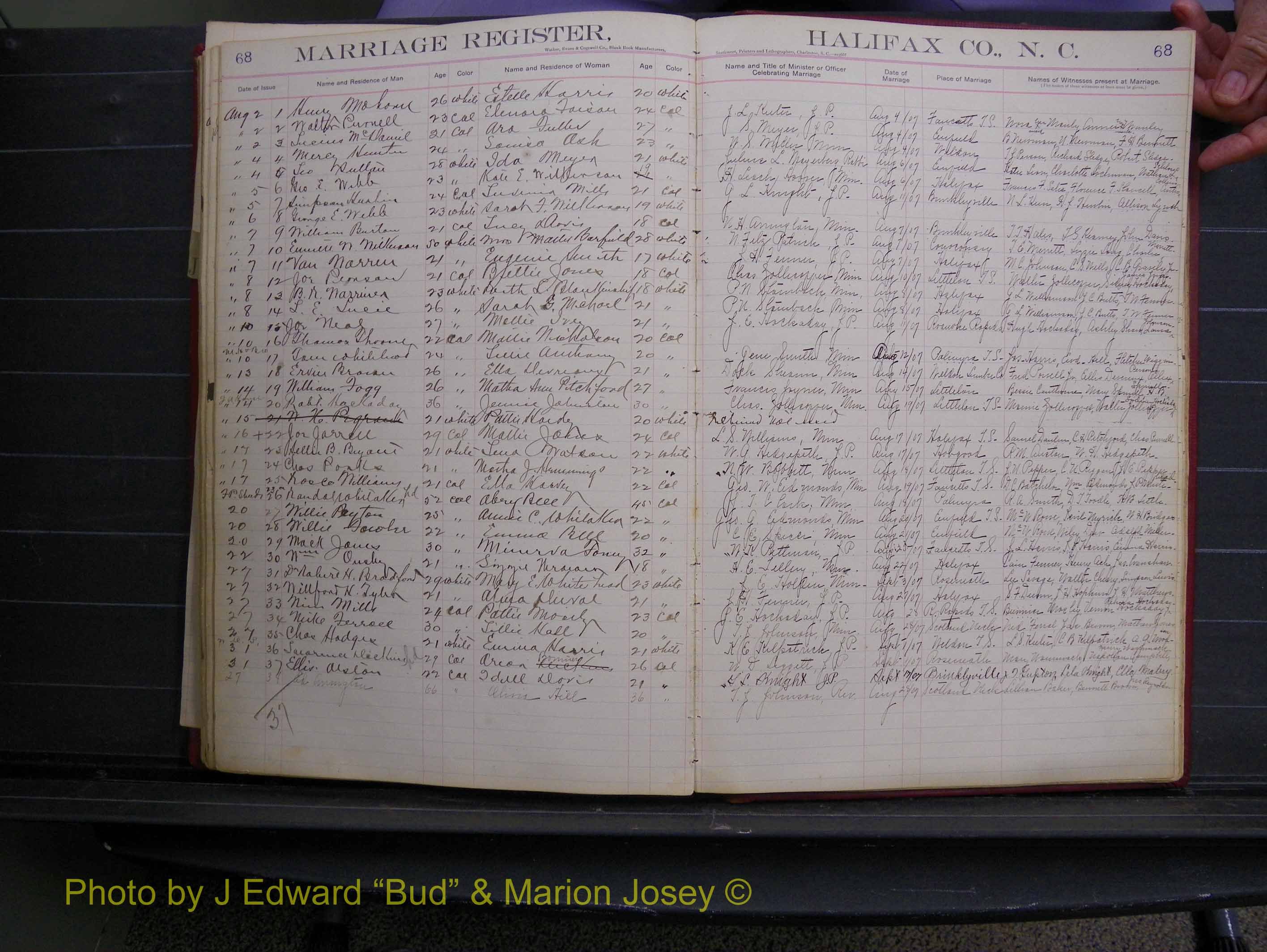 Halifax Marriage Book 6A, 1903-1909 P 68.JPG