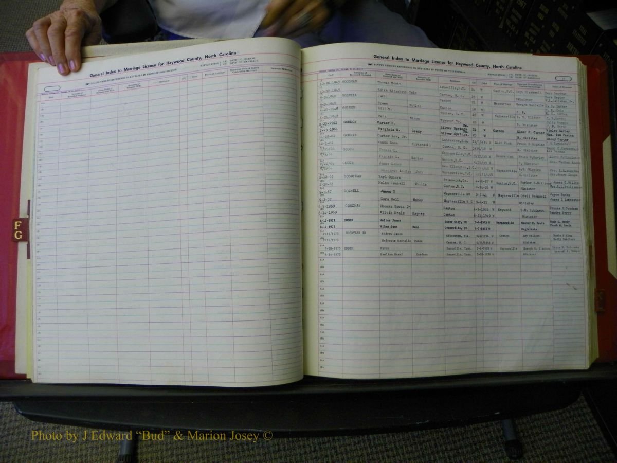Haywood Marriage Index, F-Z, 1939- 1978 019.JPG