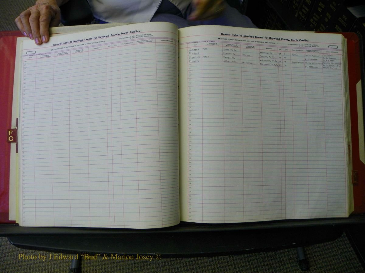 Haywood Marriage Index, F-Z, 1939- 1978 023.JPG