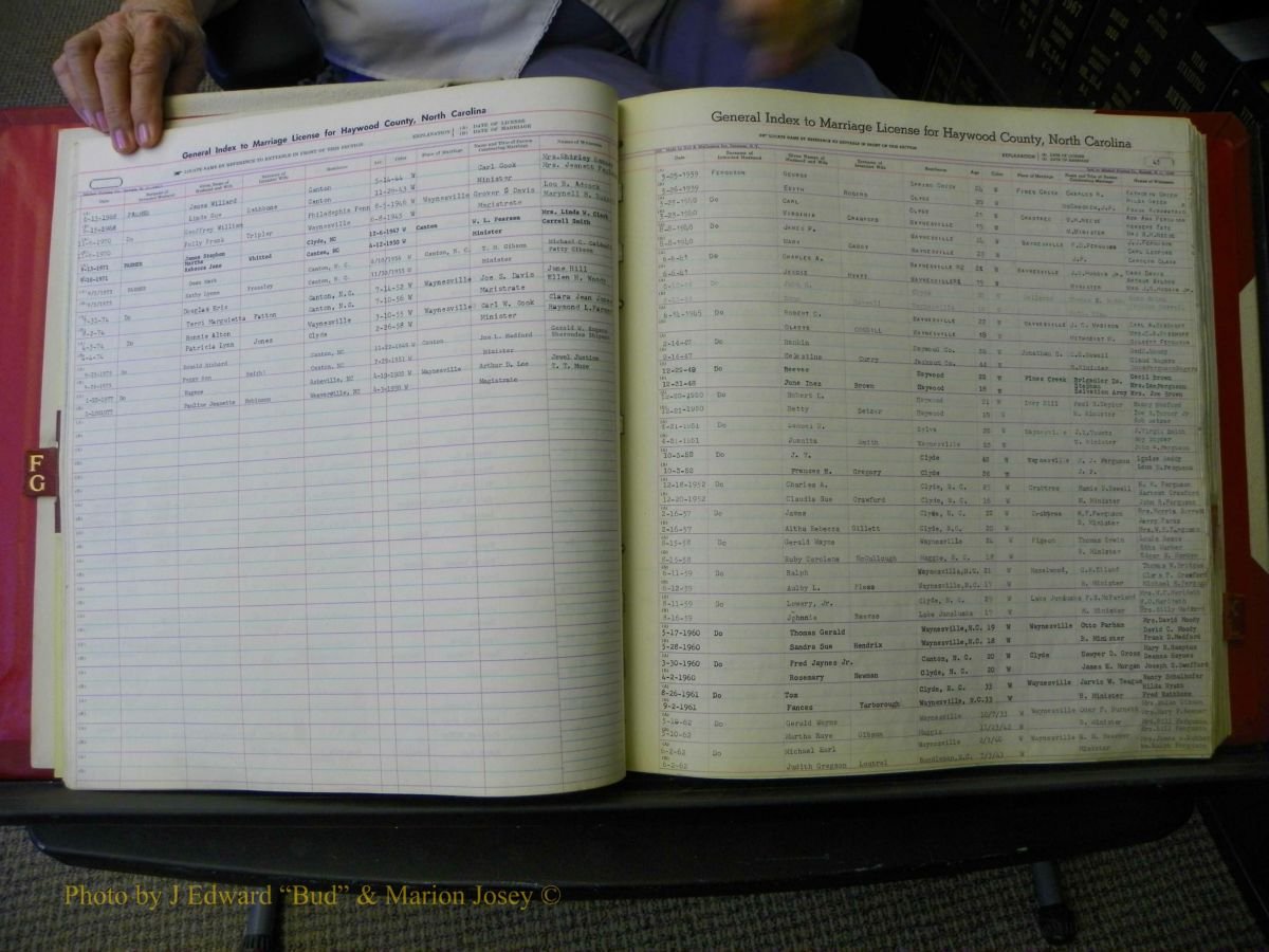 Haywood Marriage Index, F-Z, 1939- 1978 025.JPG