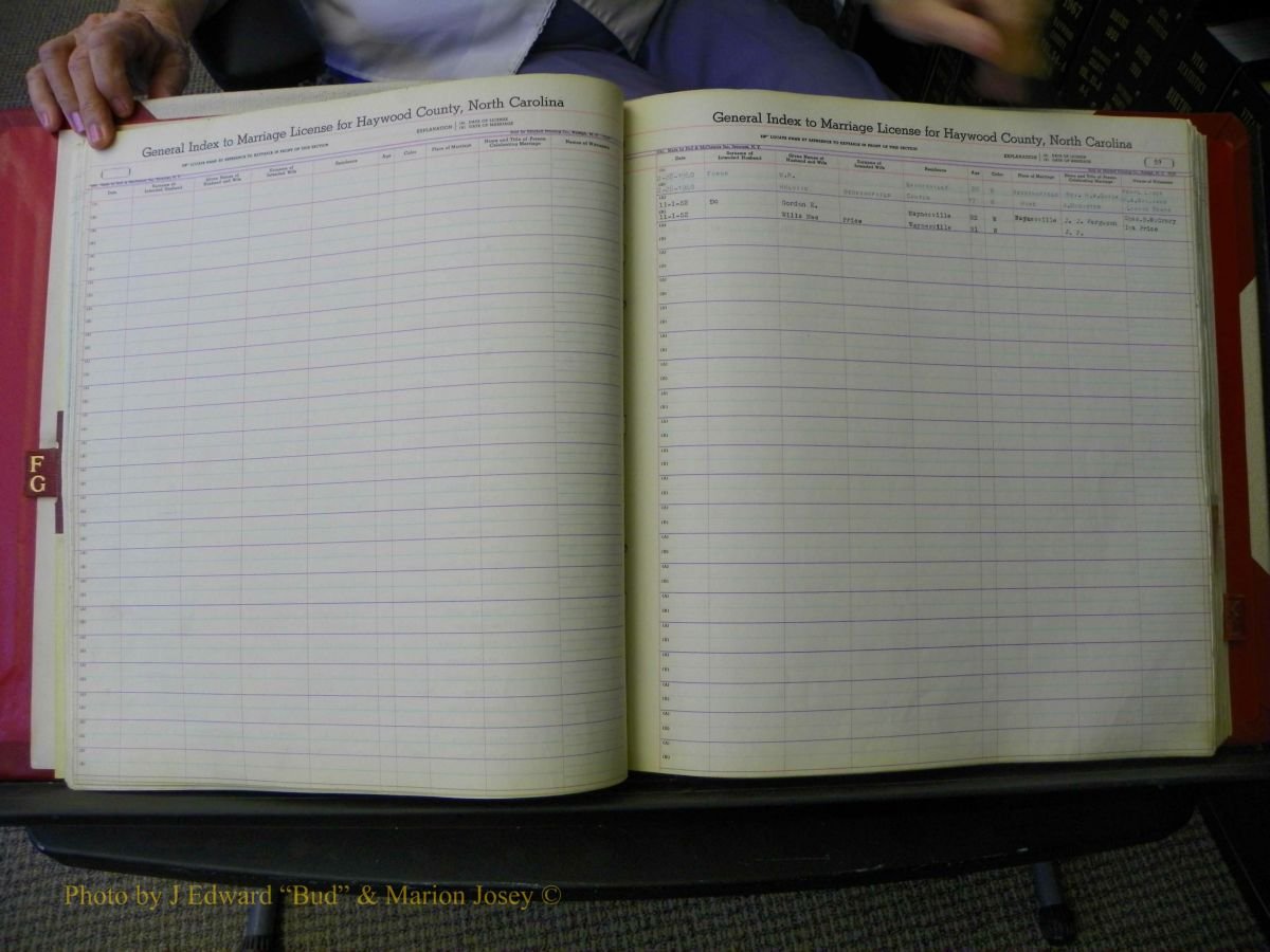 Haywood Marriage Index, F-Z, 1939- 1978 033.JPG
