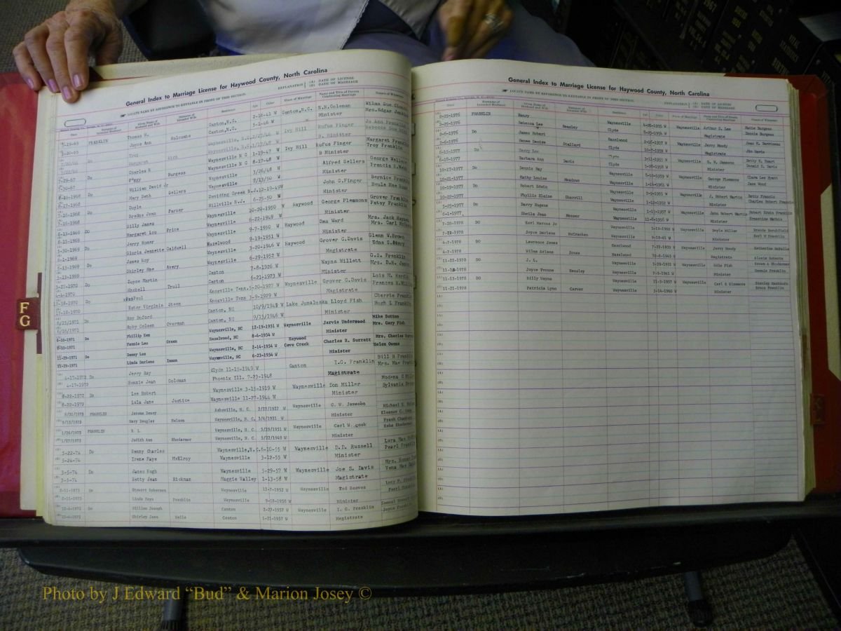 Haywood Marriage Index, F-Z, 1939- 1978 039.JPG