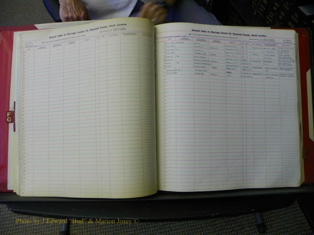 Haywood Marriage Index, F-Z, 1939- 1978 051.JPG