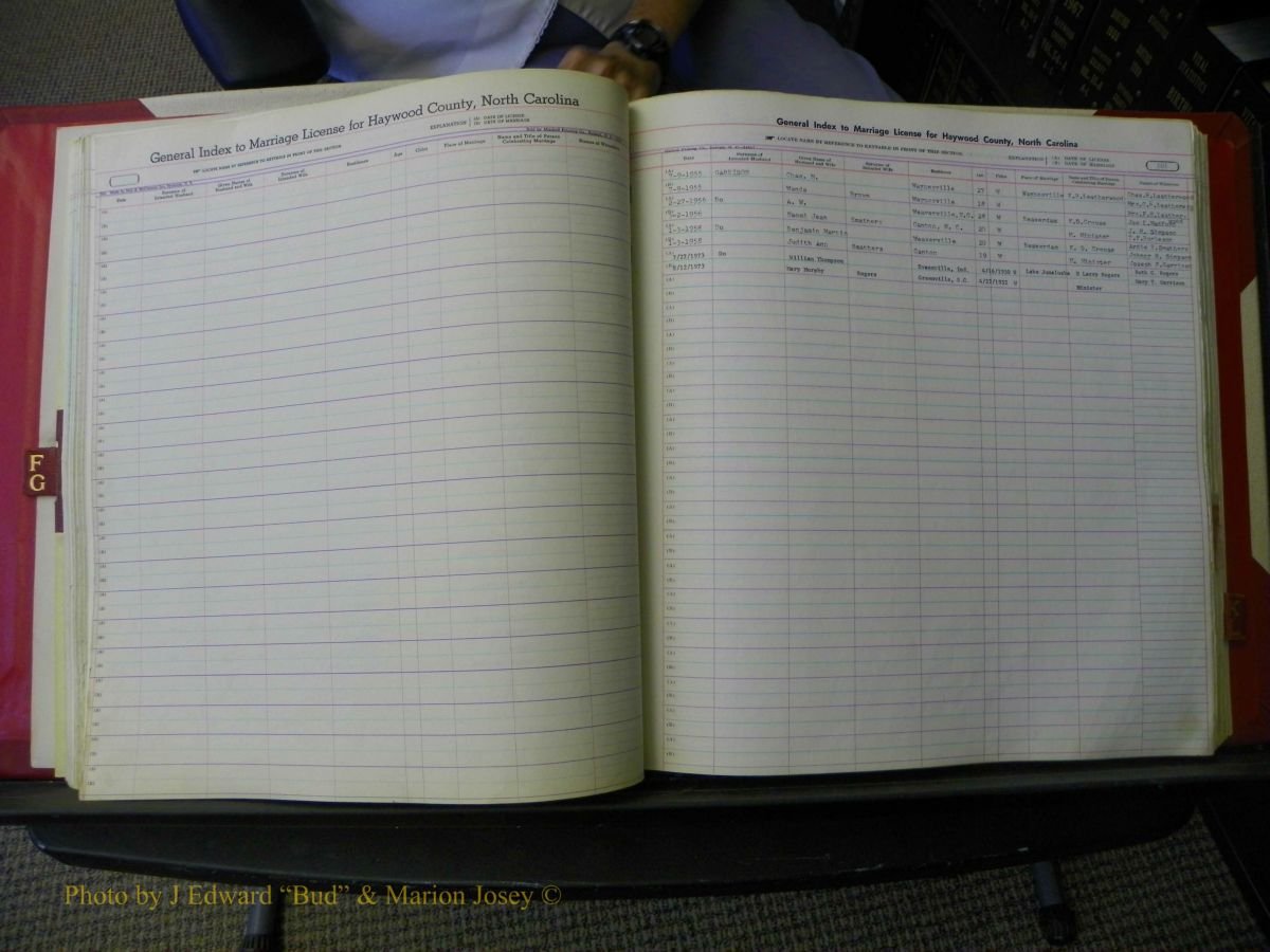 Haywood Marriage Index, F-Z, 1939- 1978 054.JPG