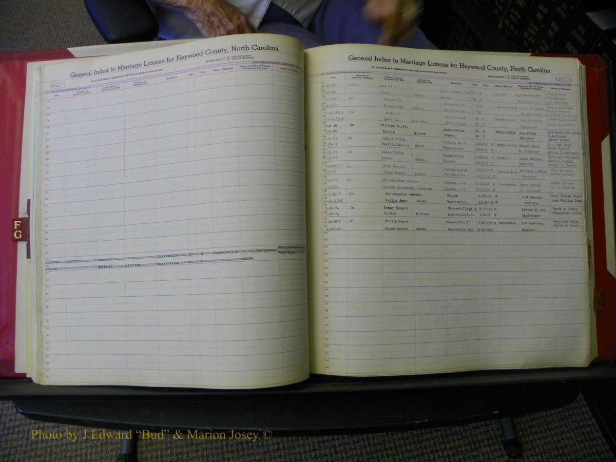 Haywood Marriage Index, F-Z, 1939- 1978 057.JPG