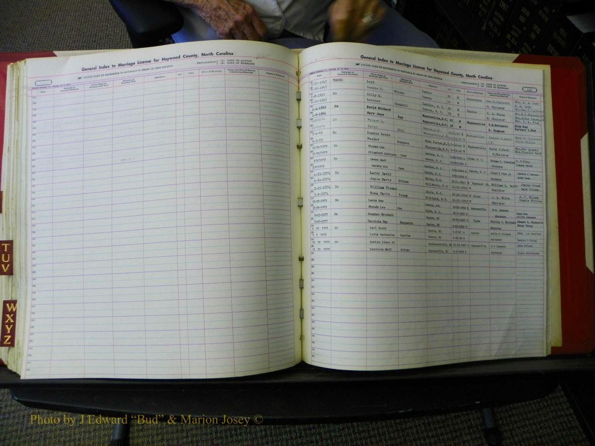 Haywood Marriage Index, F-Z, 1939- 1978 628.JPG