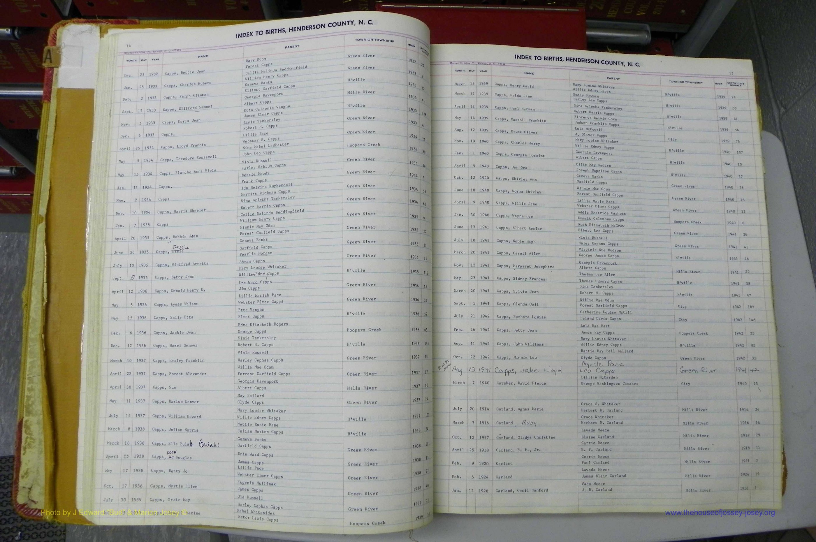 Henderson Co, NC, Births A - Z, 1914 - 1942, (046).JPG