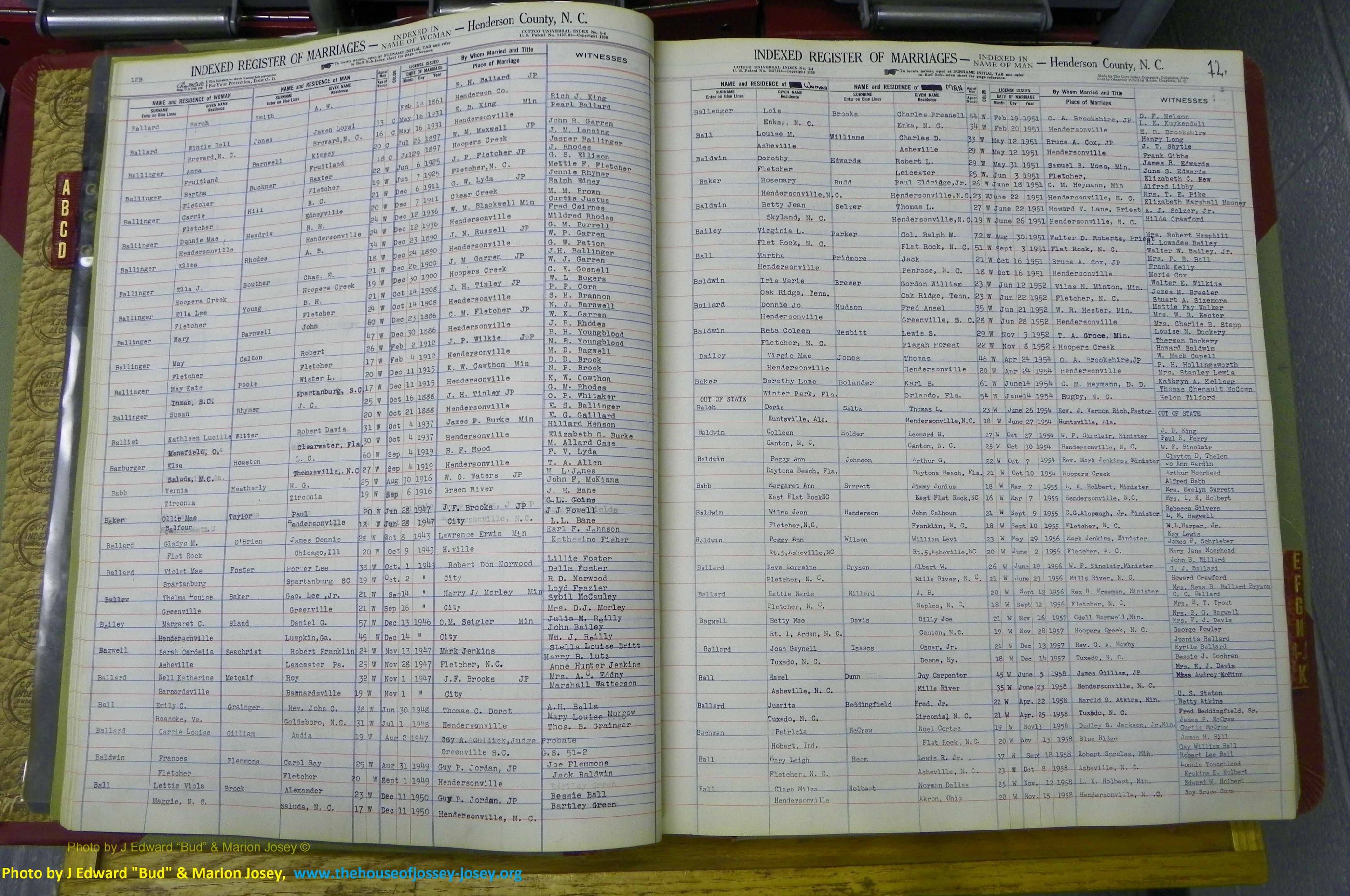 Henderson Co, NC, Marriages Female, A - K, 1851 to 1963, (012).JPG