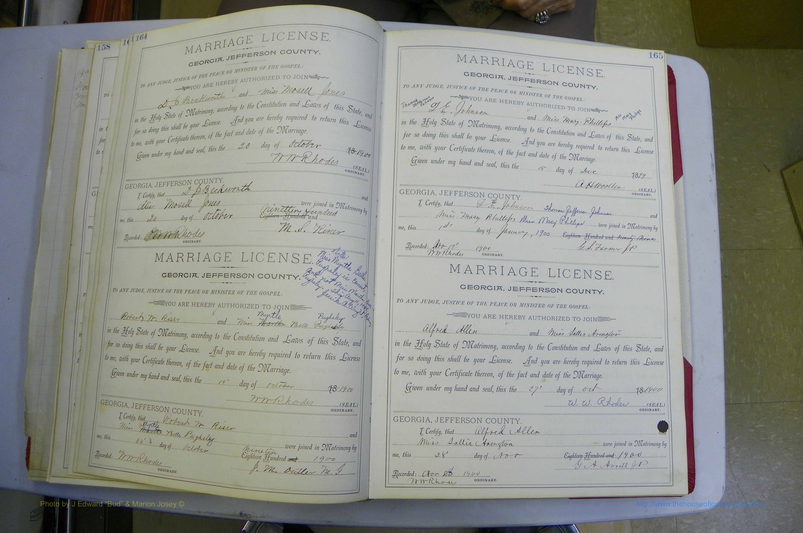 Jefferson Co, GA, Marriages Book A, 1893 - 1907, White (111).JPG