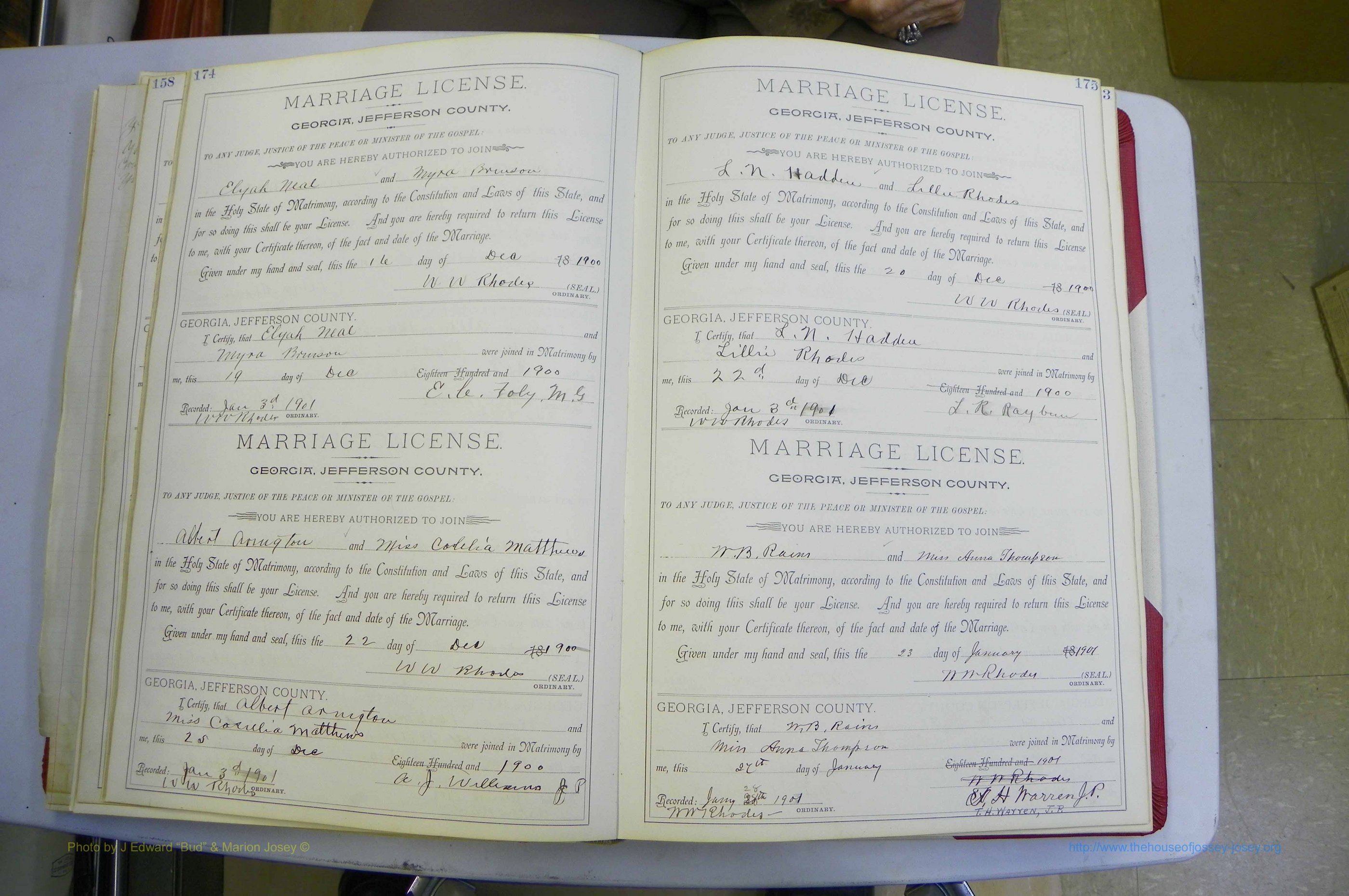 Jefferson Co, GA, Marriages Book A, 1893 - 1907, White (116).JPG