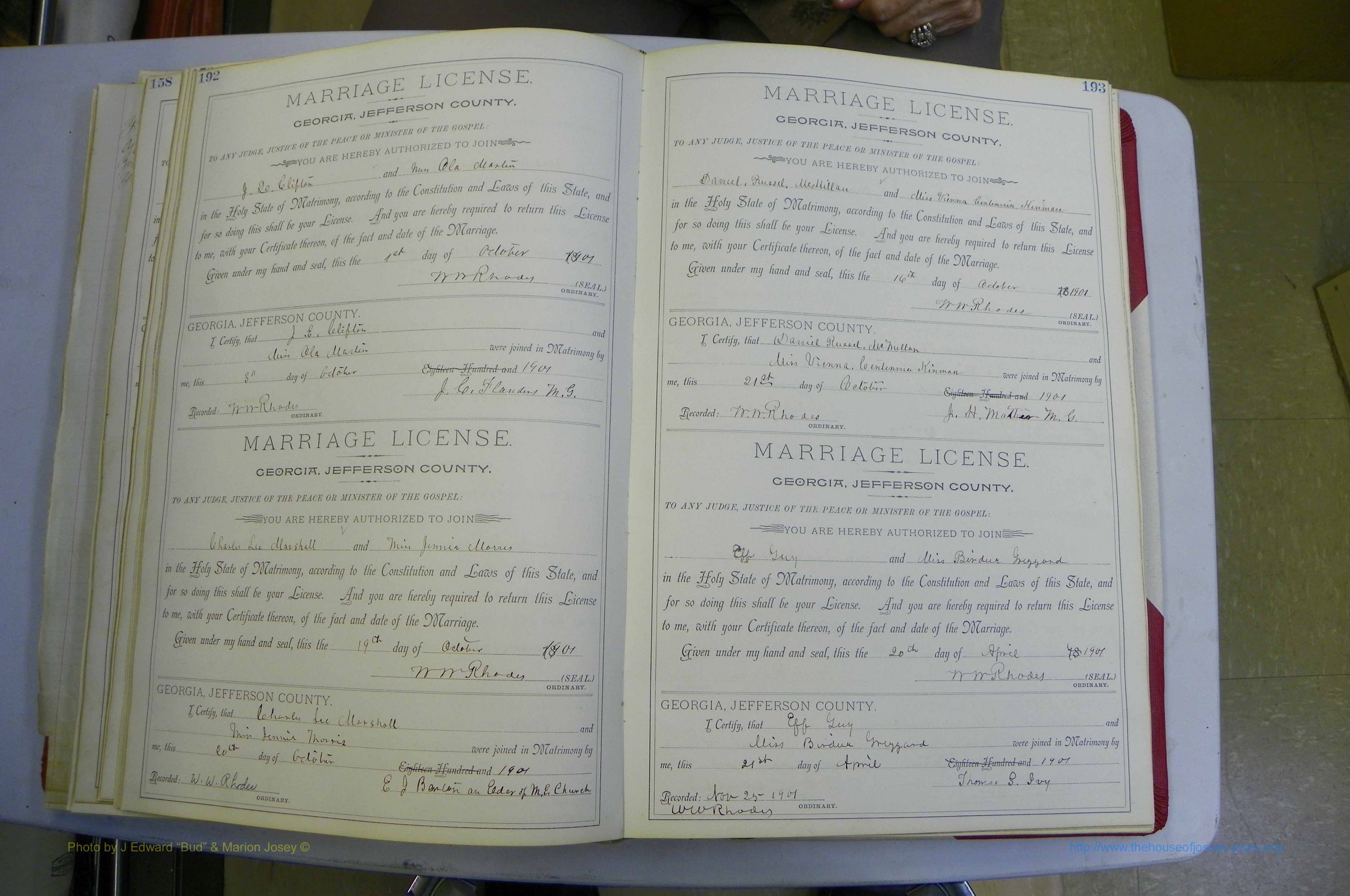 Jefferson Co, GA, Marriages Book A, 1893 - 1907, White (125).JPG