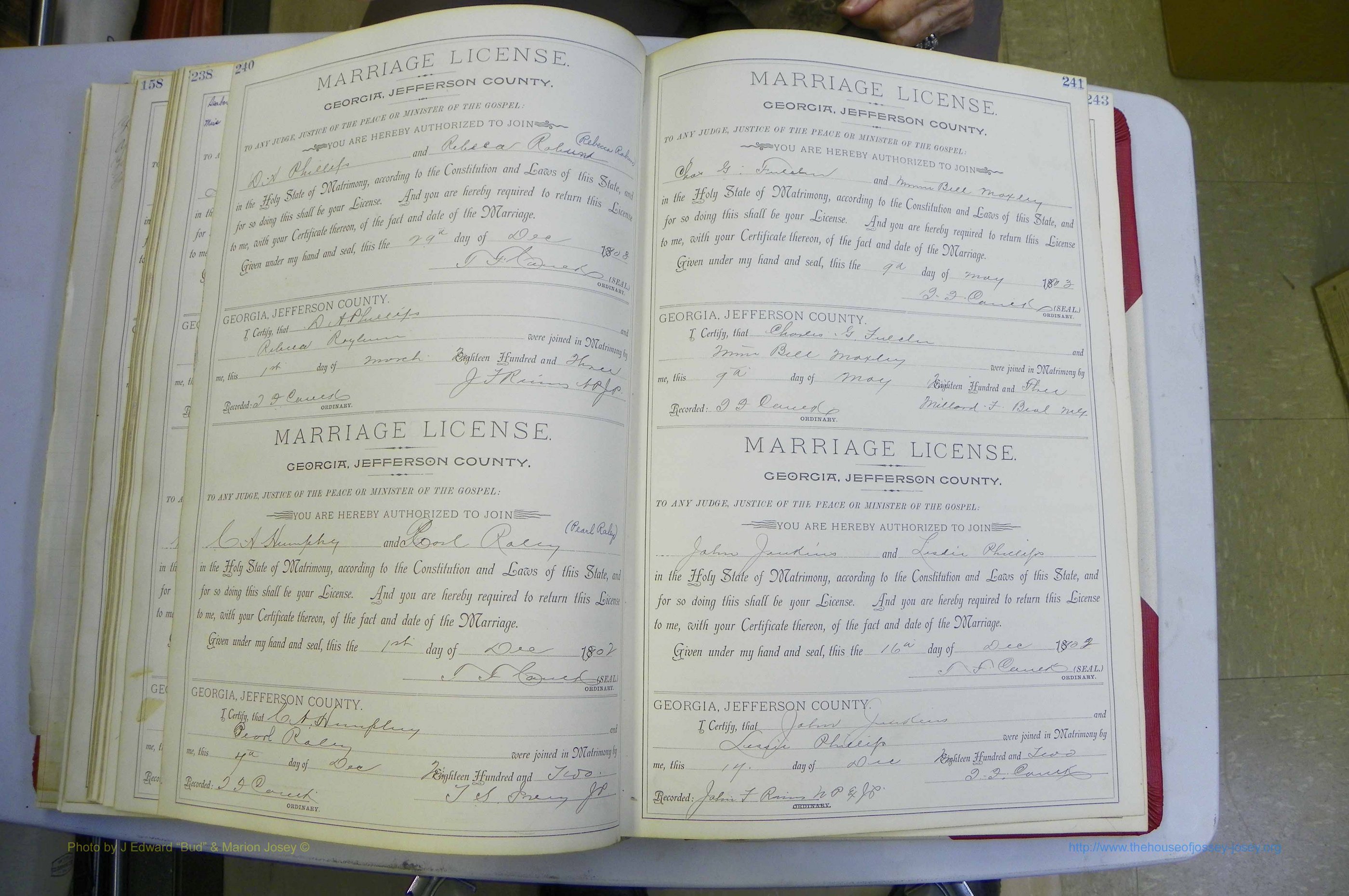 Jefferson Co, GA, Marriages Book A, 1893 - 1907, White (149).JPG