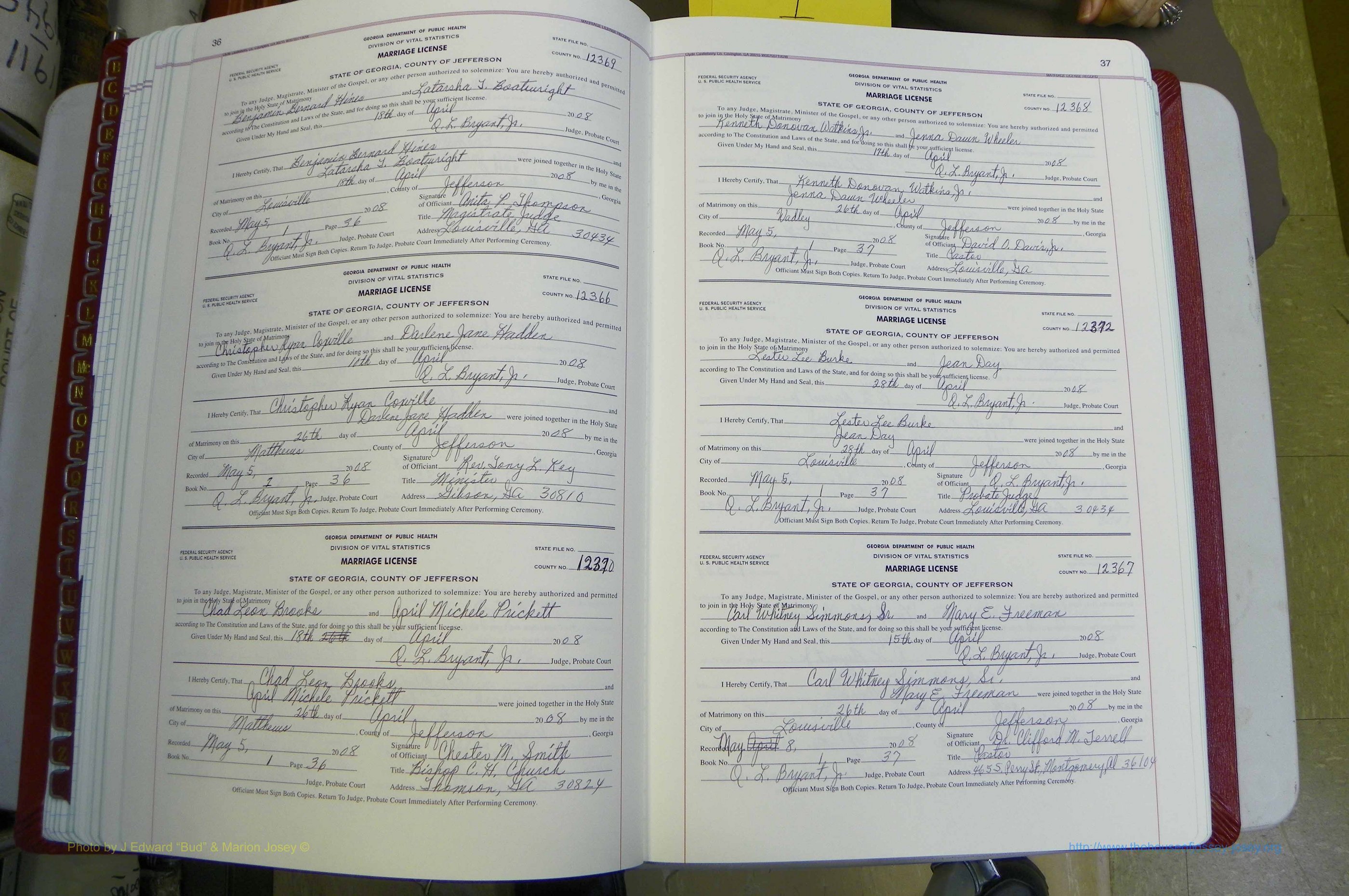 Jefferson Co, GA, Marriages Book G1, 2007 - (43).JPG