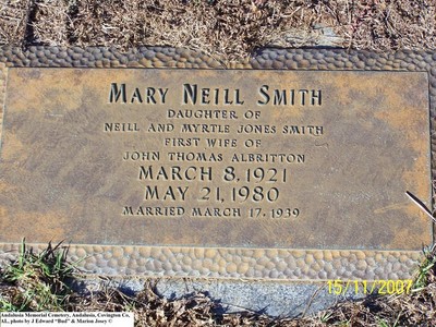Albritton, Mary Neill Smith, Andalusia Memorial Cem, Covington Co, AL.jpg
