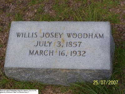 Woodham, Willis Josey, Hebron U M Cem, Lee Co, SC.jpg