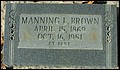 Brown, Manning L, Mount Pleasant Cemetery, Lee Co, SC.jpg