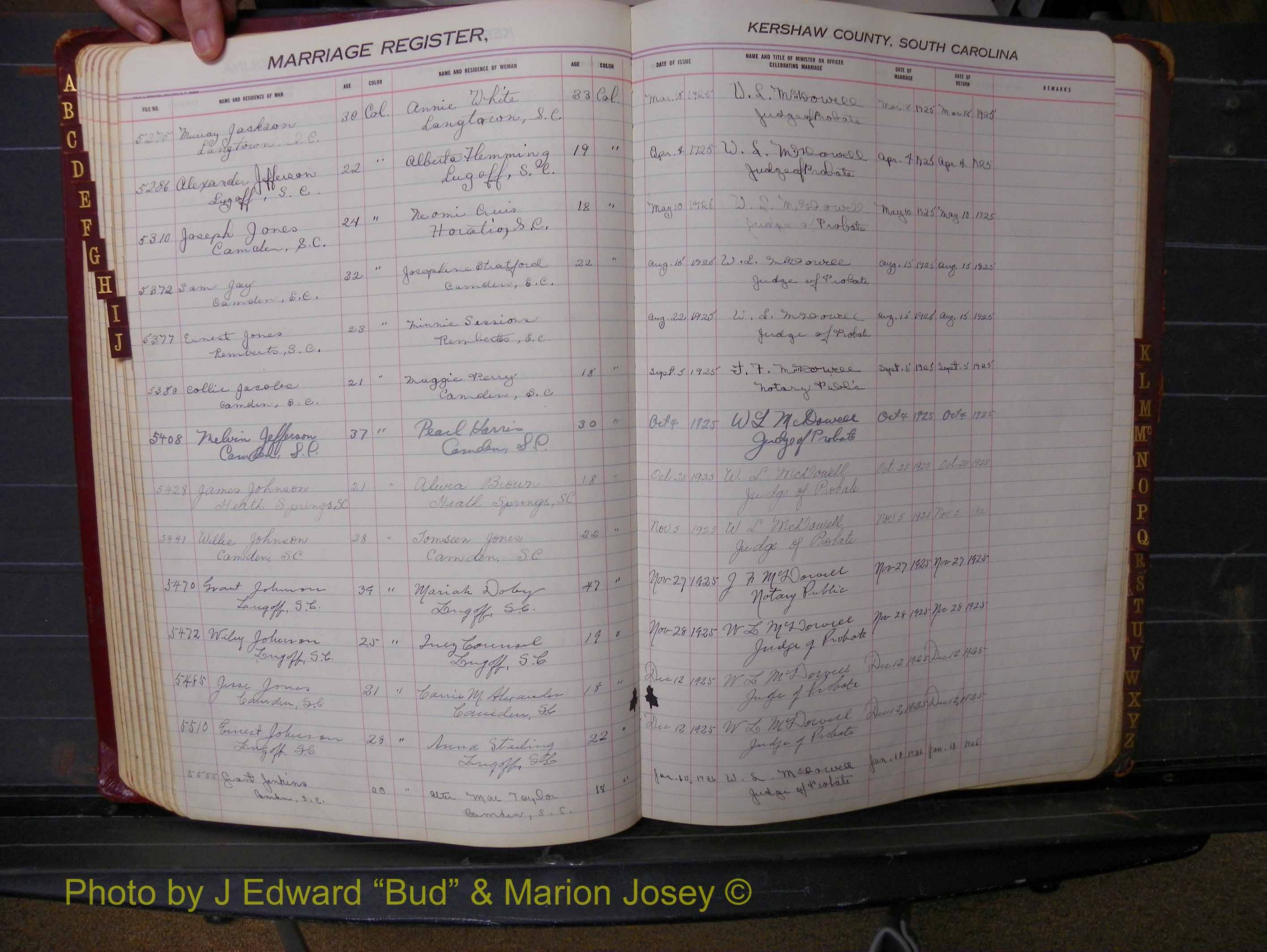 Kershaw Marriages, 1924-1936, Black Index J (142).JPG