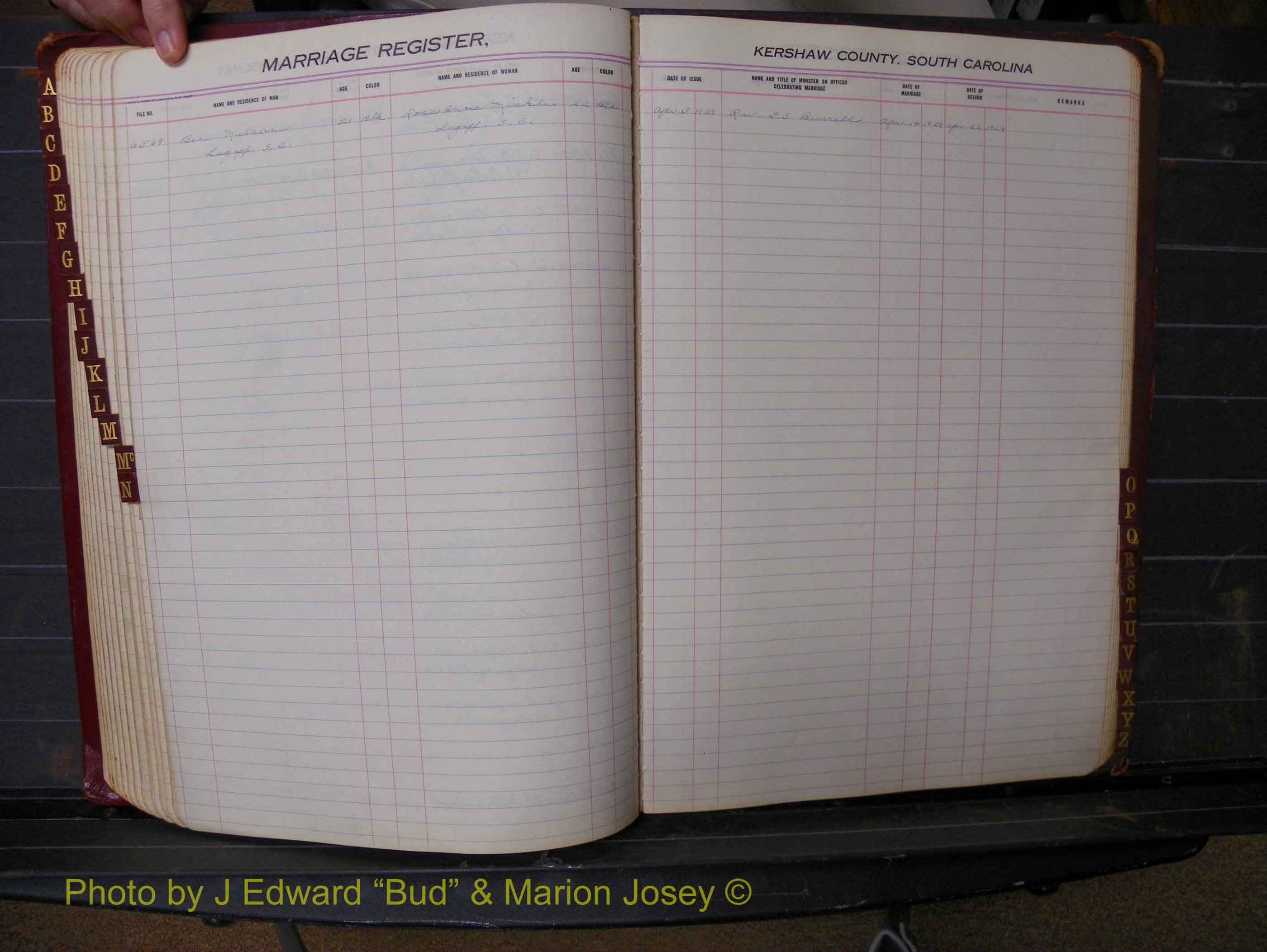 Kershaw Marriages, 1924-1936, Black Index N (161).JPG