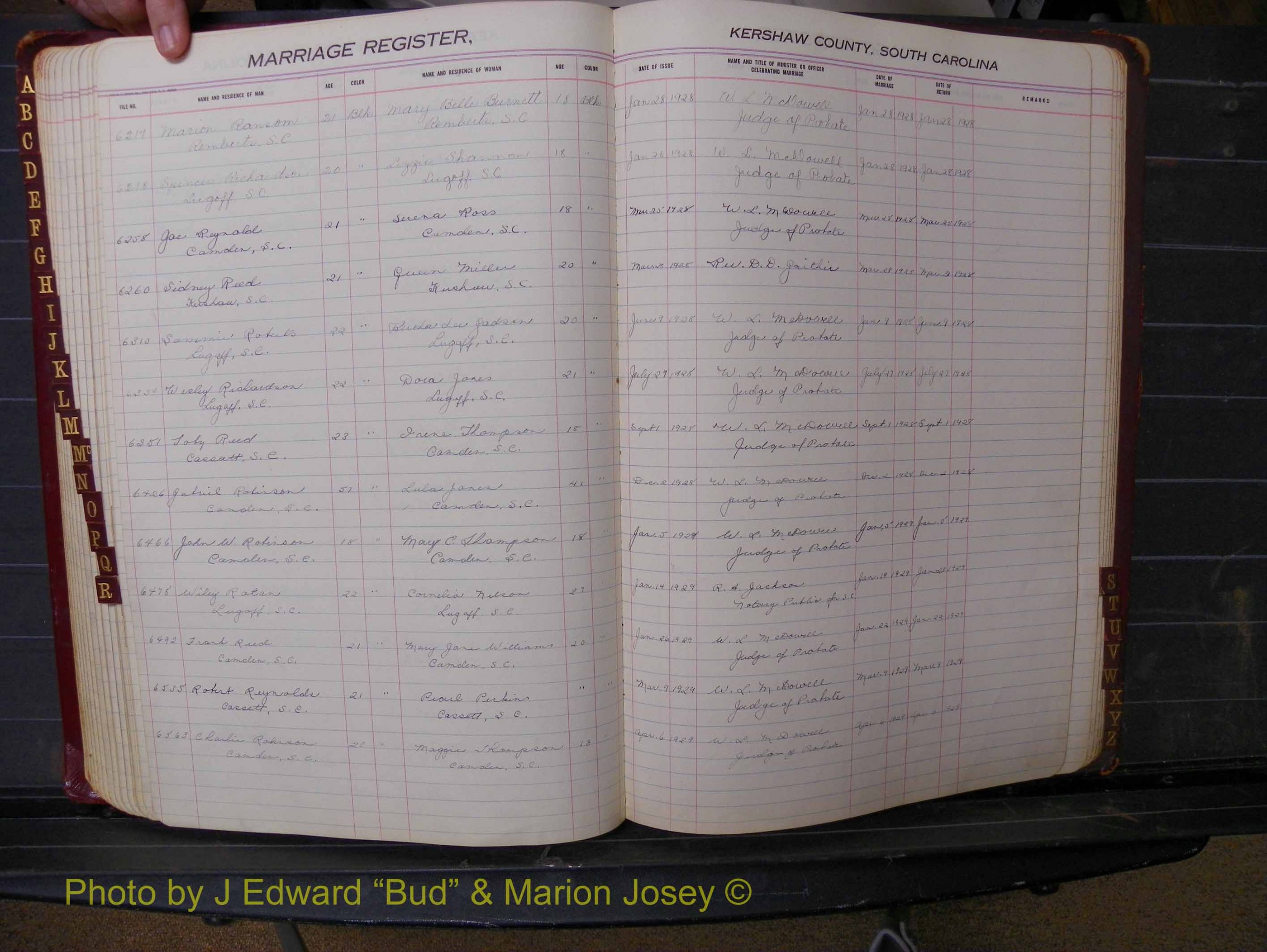 Kershaw Marriages, 1924-1936, Black Index R (169).JPG