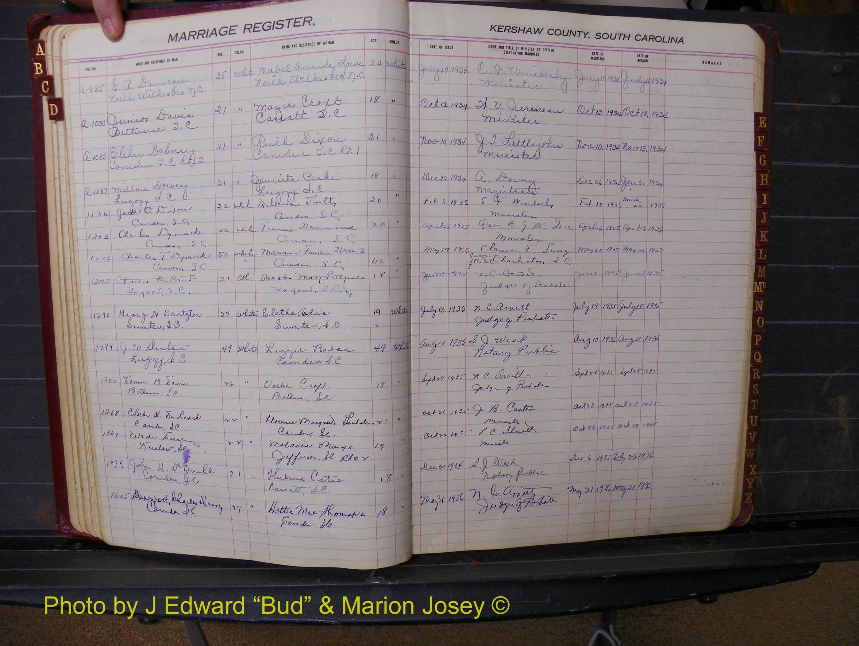Kershaw Marriages, 1924-1937, White Index D (136).JPG