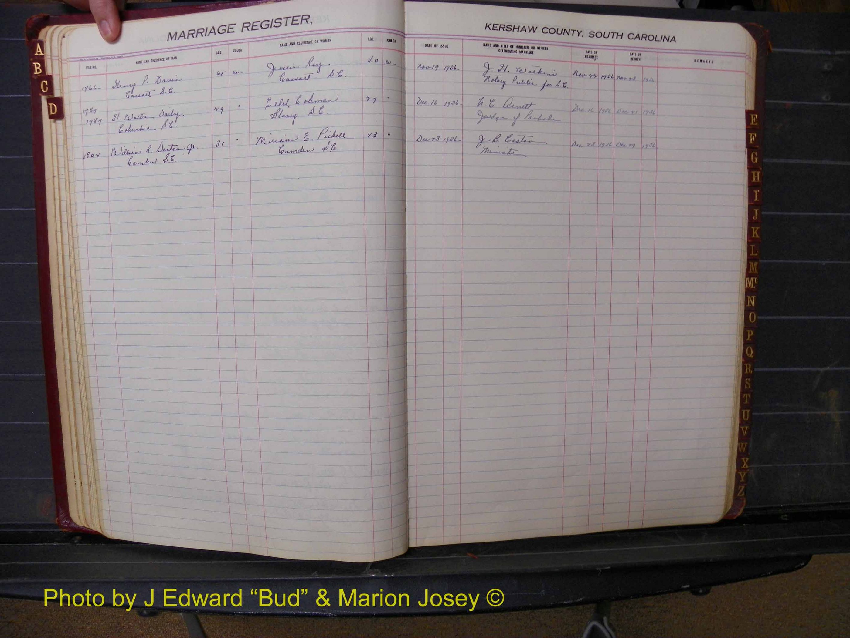 Kershaw Marriages, 1924-1937, White Index D (137).JPG