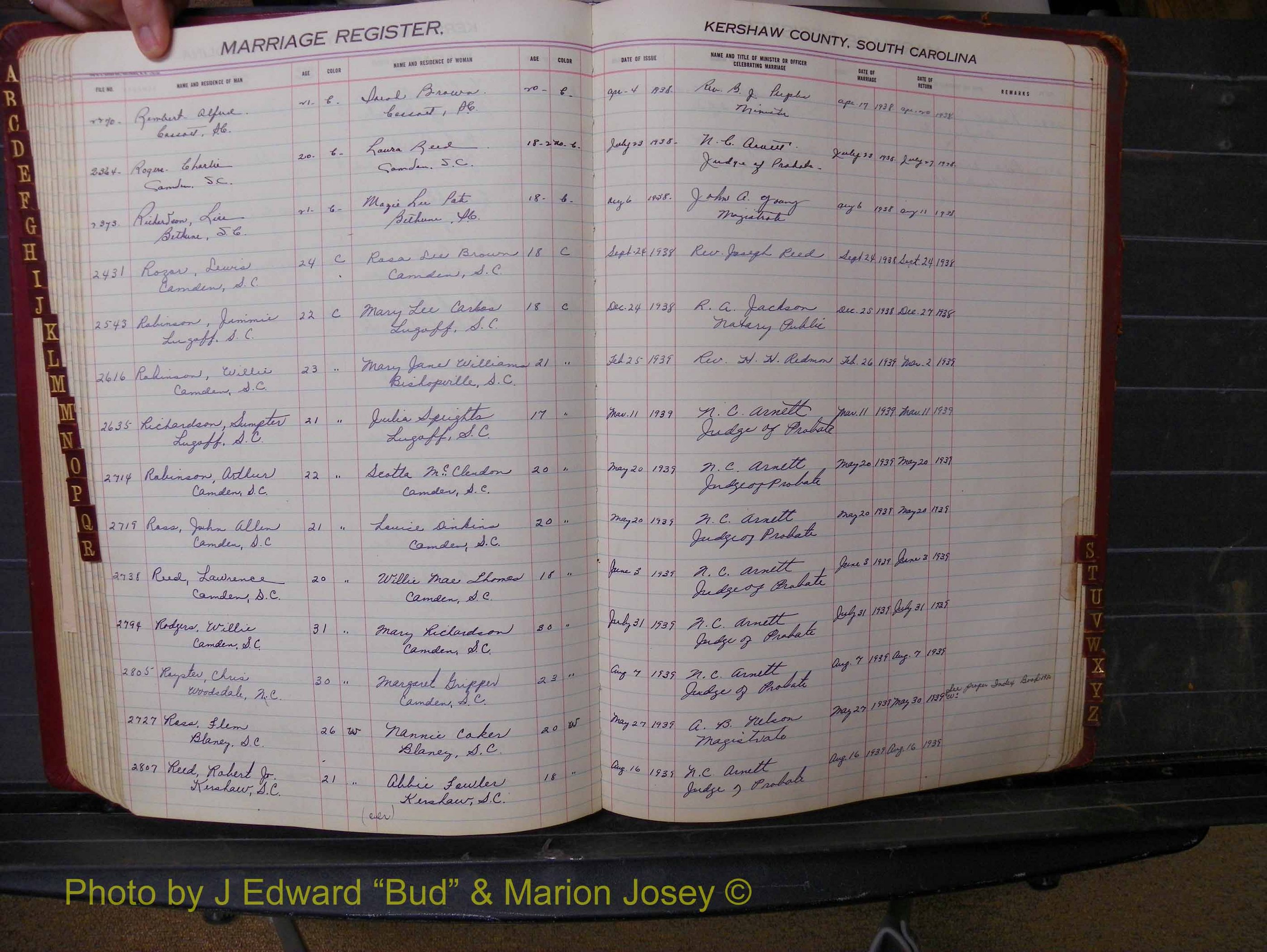 Kershaw Marriages, 1929-1940, Black Index R (208).JPG