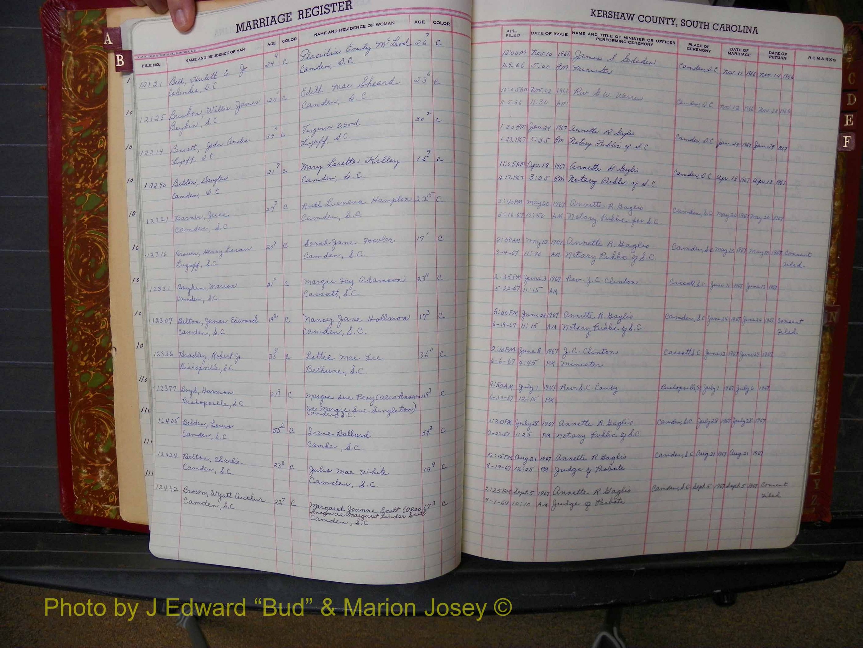 Kershaw Marriages, 1959-1981, Black Index B (114).JPG