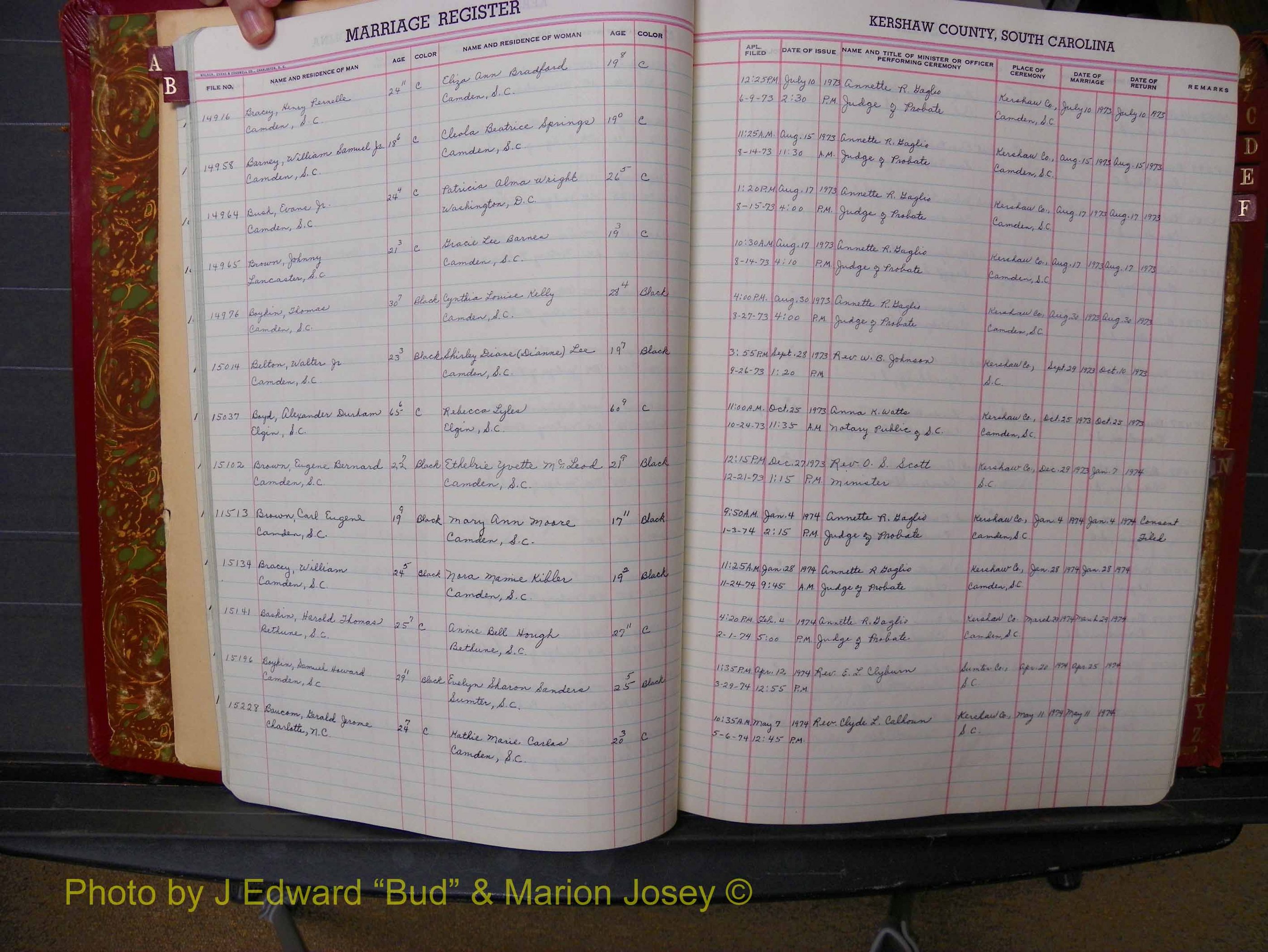 Kershaw Marriages, 1959-1981, Black Index B (119).JPG