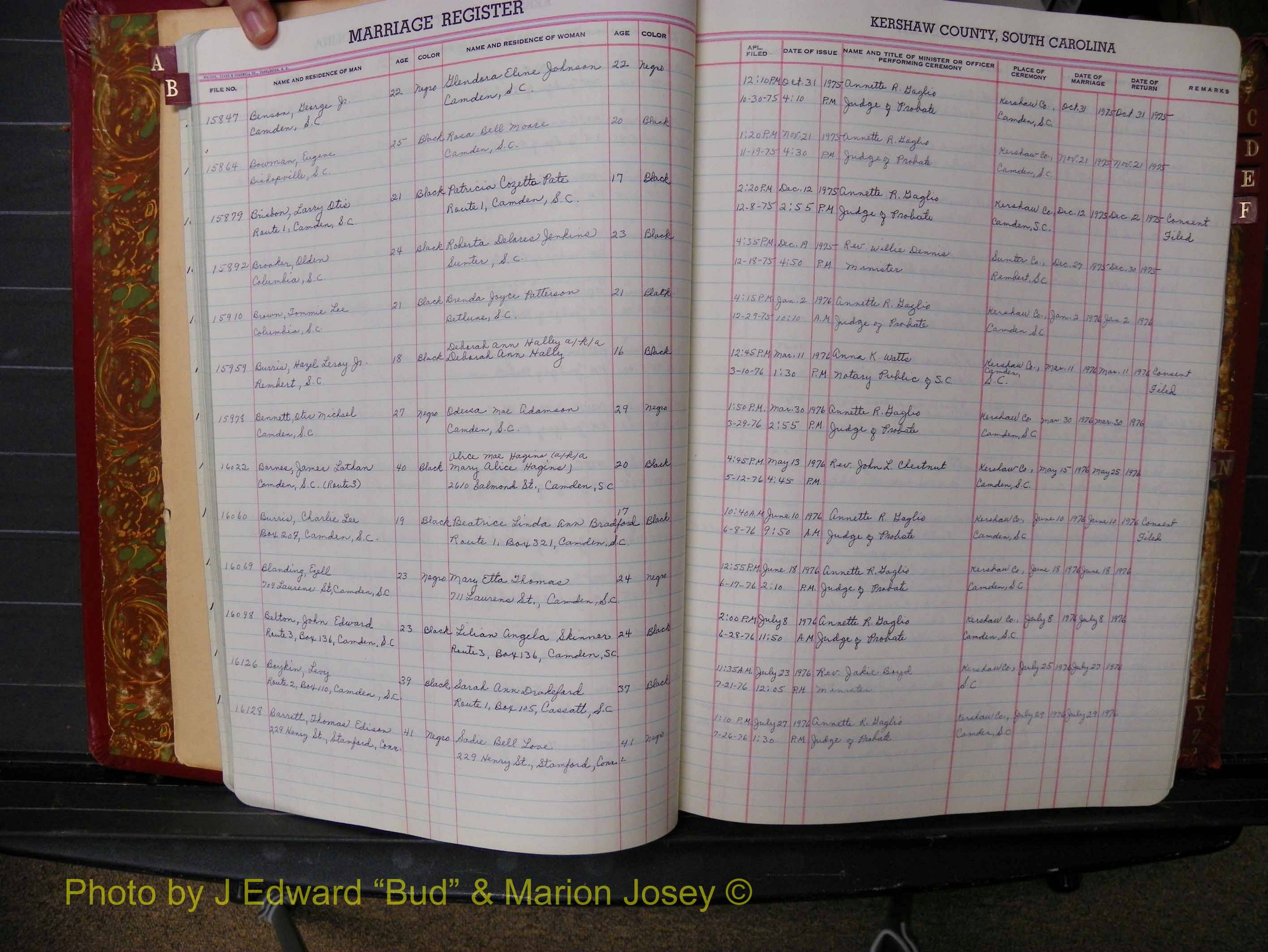 Kershaw Marriages, 1959-1981, Black Index B (123).JPG