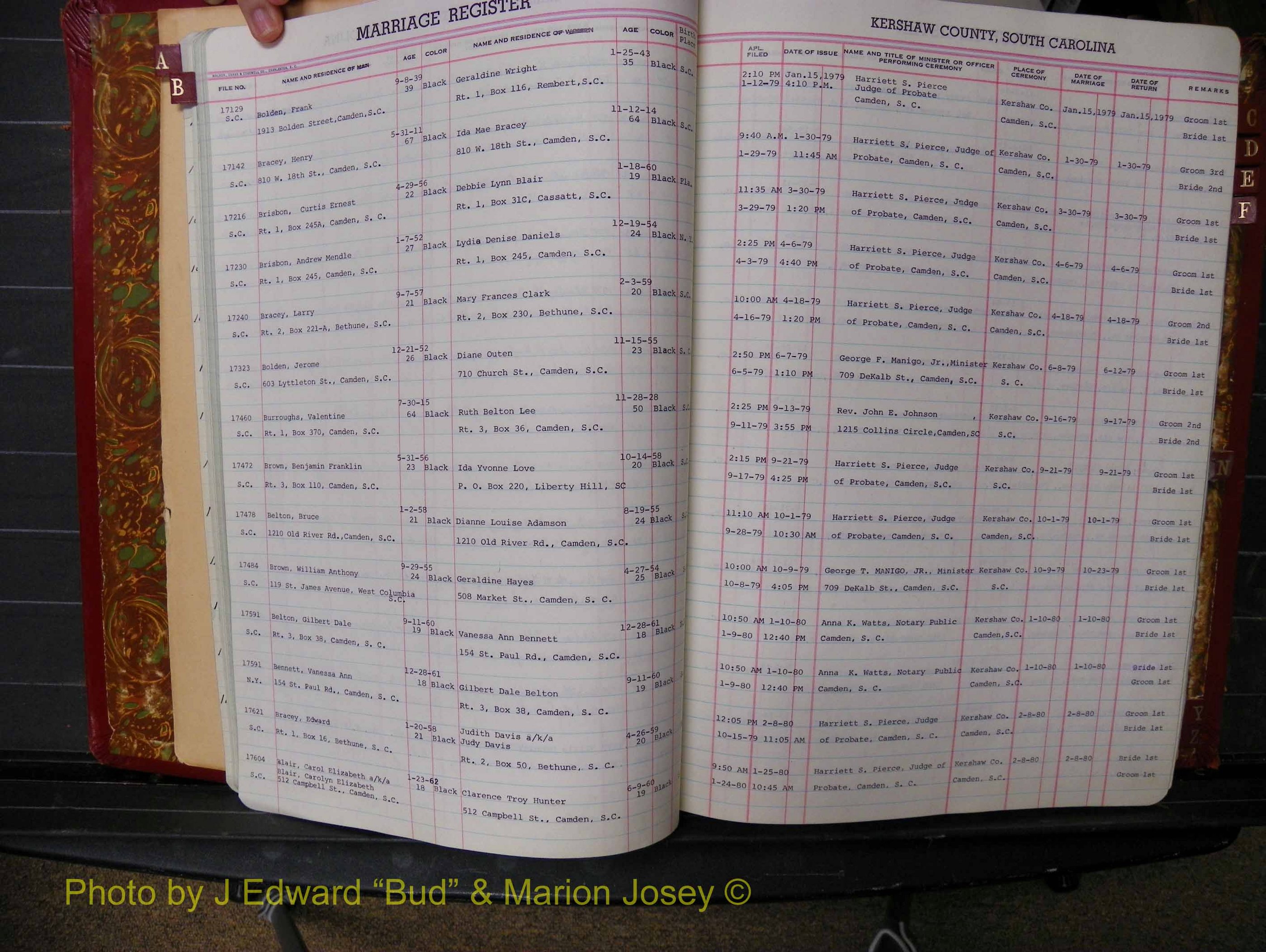 Kershaw Marriages, 1959-1981, Black Index B (128).JPG