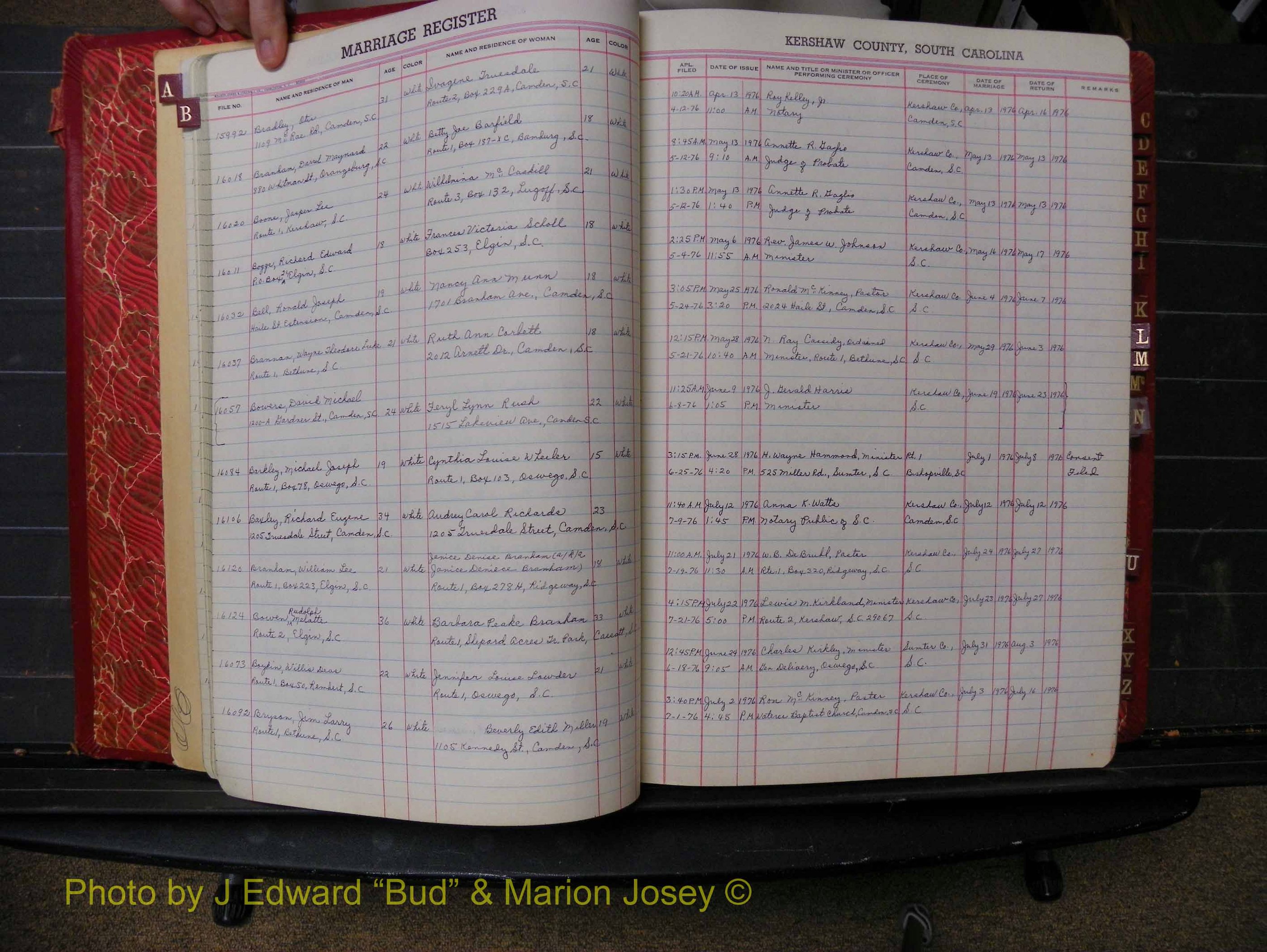 Kershaw Marriages, 1970-1981, White Index B (121).JPG