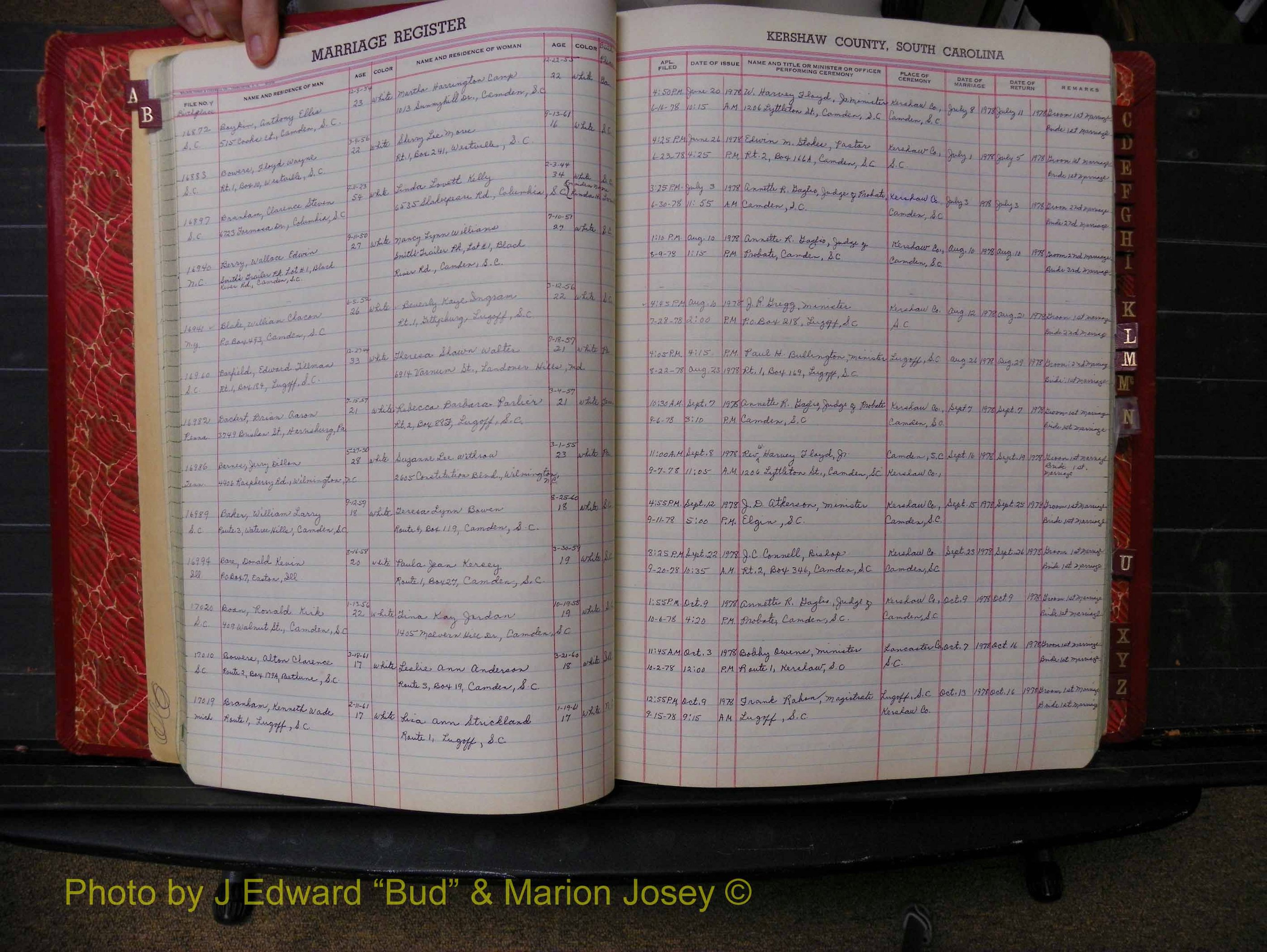 Kershaw Marriages, 1970-1981, White Index B (127).JPG