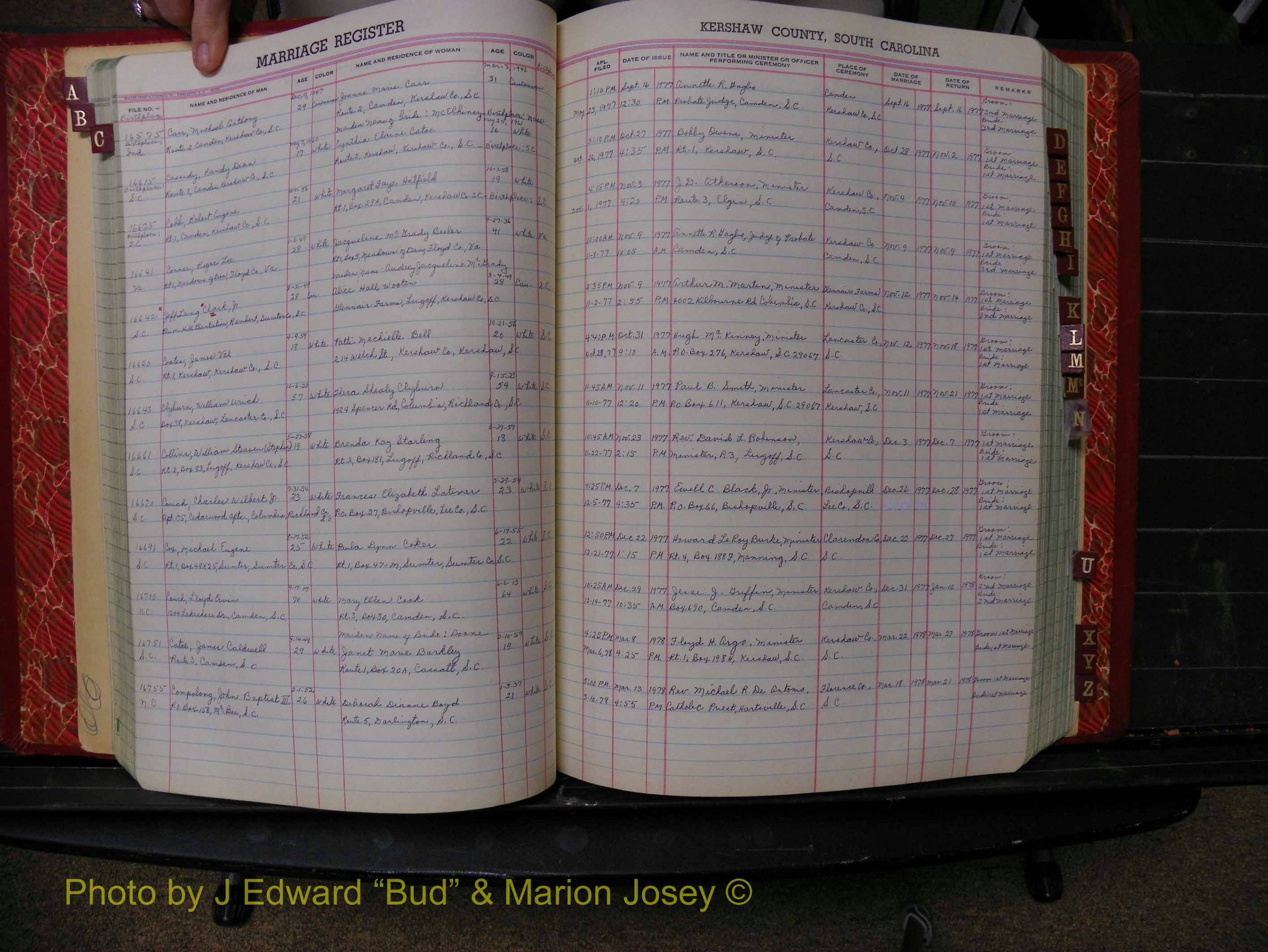 Kershaw Marriages, 1970-1981, White Index C (158).JPG