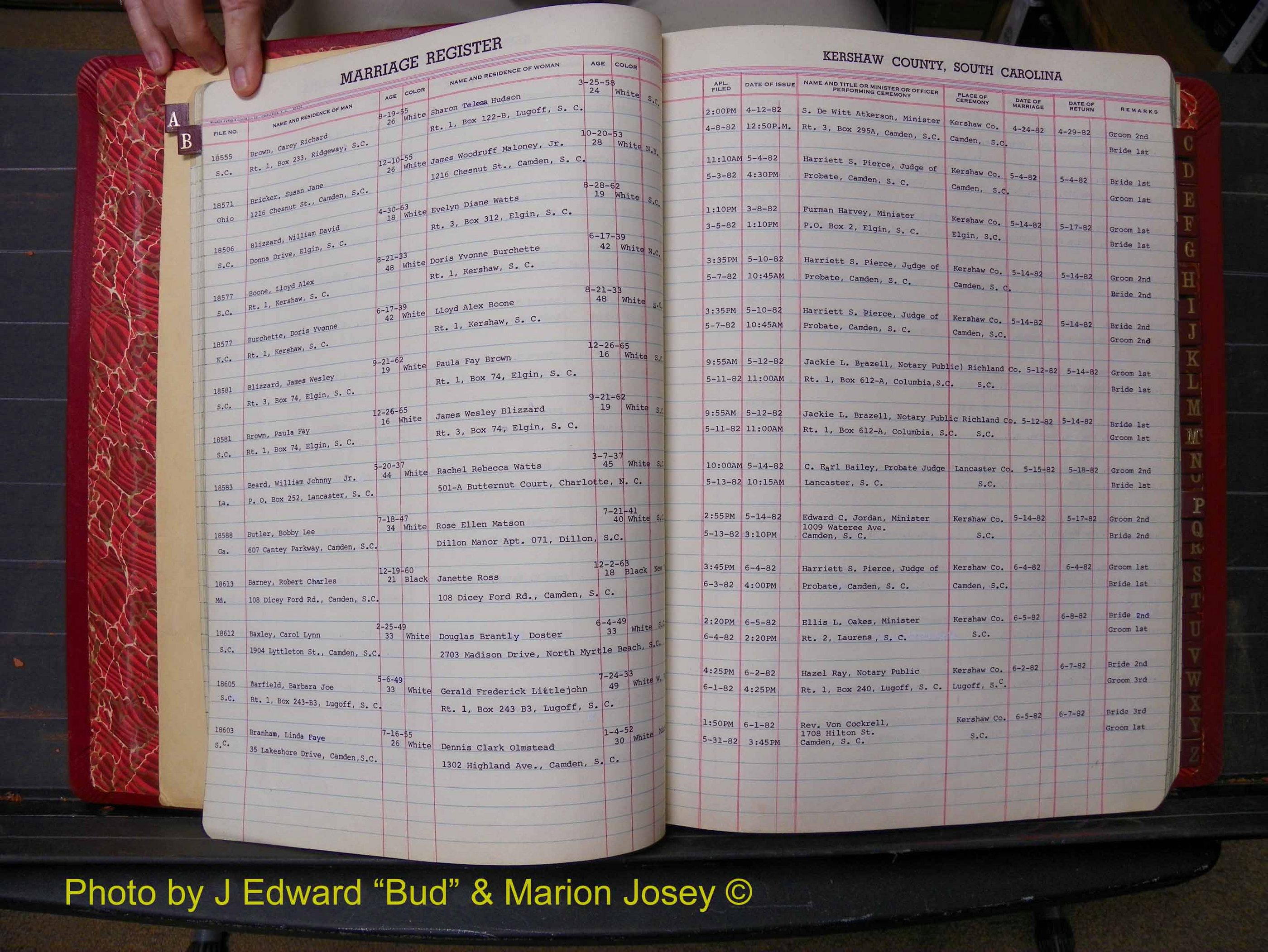 Kershaw Marriages, 1982-1985 Index B (113).JPG