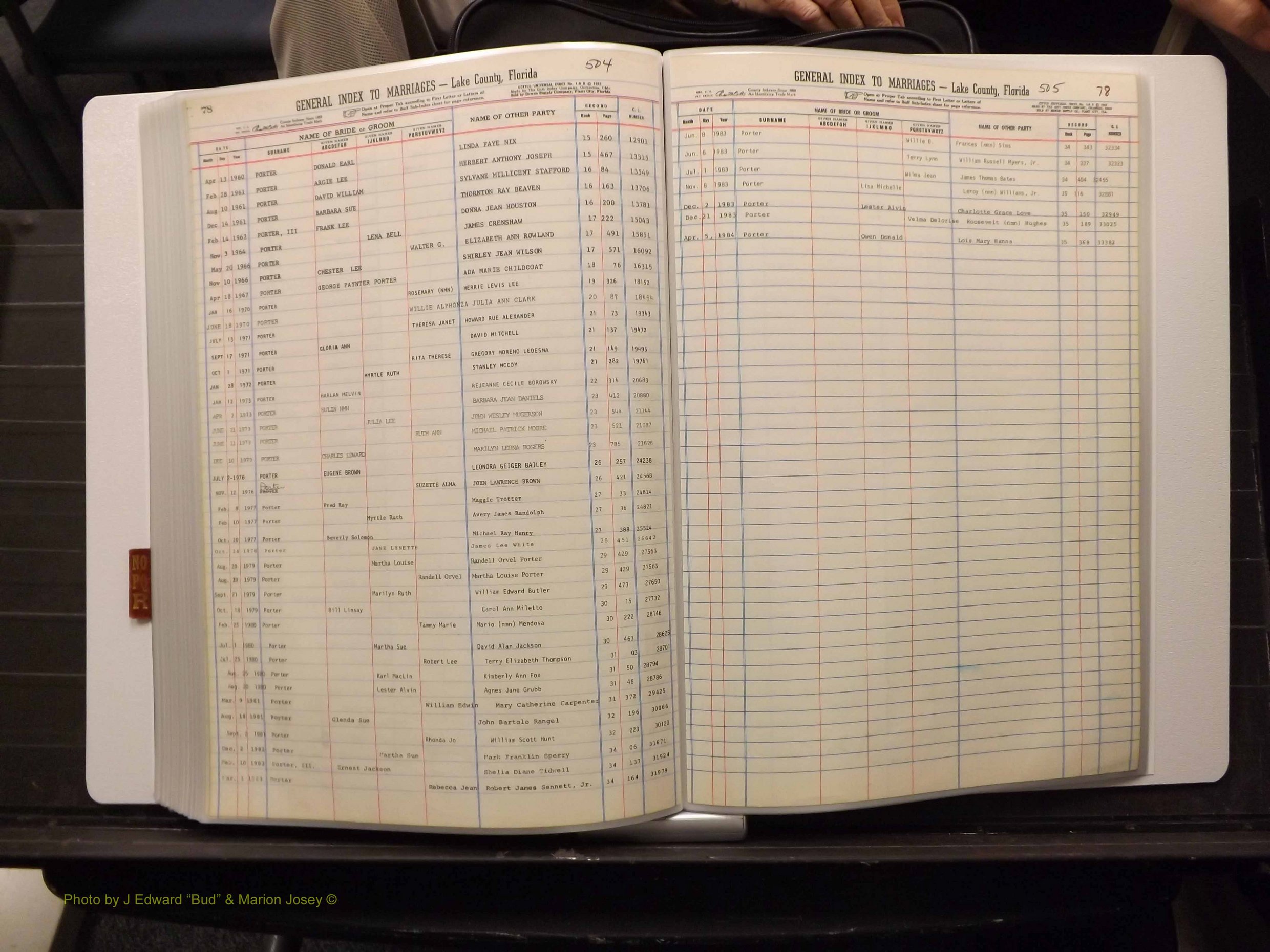 Lake Co, FL Marriage Index N-O-P-Q-R, 1889-1986 (226).JPG