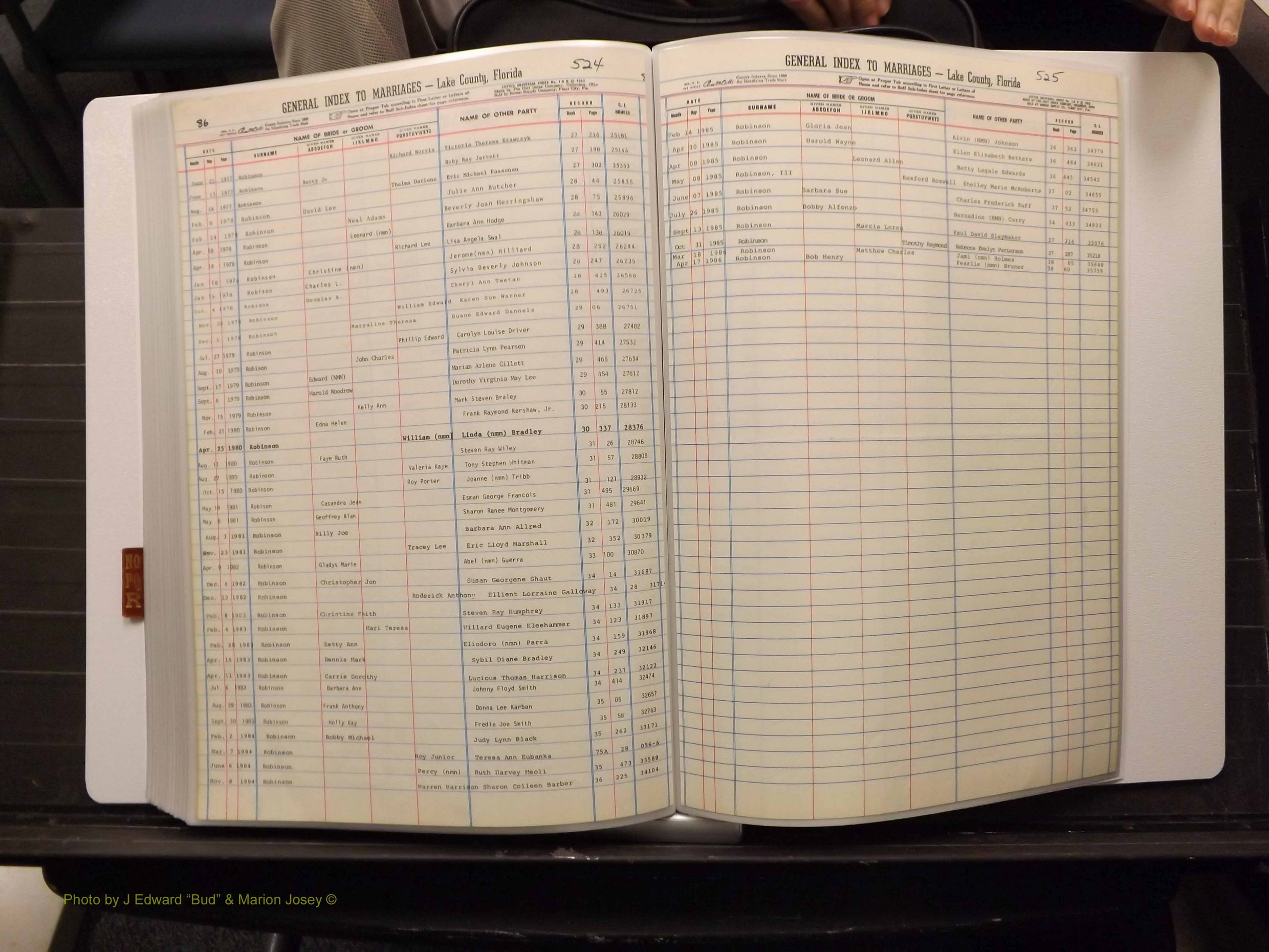 Lake Co, FL Marriage Index N-O-P-Q-R, 1889-1986 (238).JPG