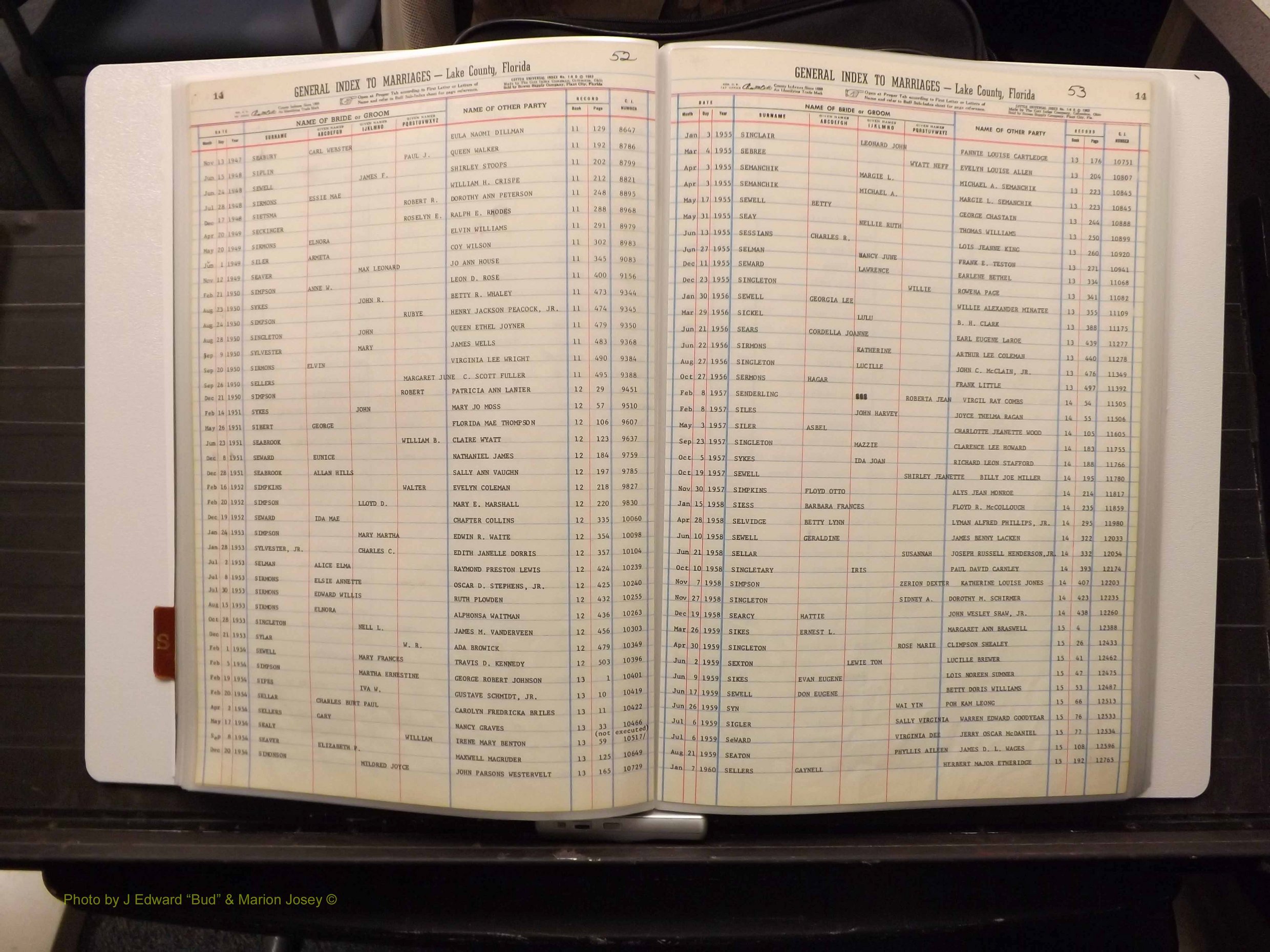 Lake Co, FL Marriage Index S, 1889-1986 (129).JPG