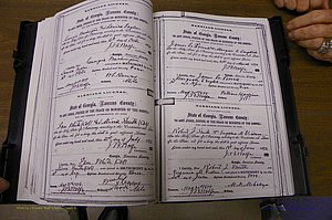 Laurens Co, GA, Marriages 1870 - 1879, P 152-153.JPG
