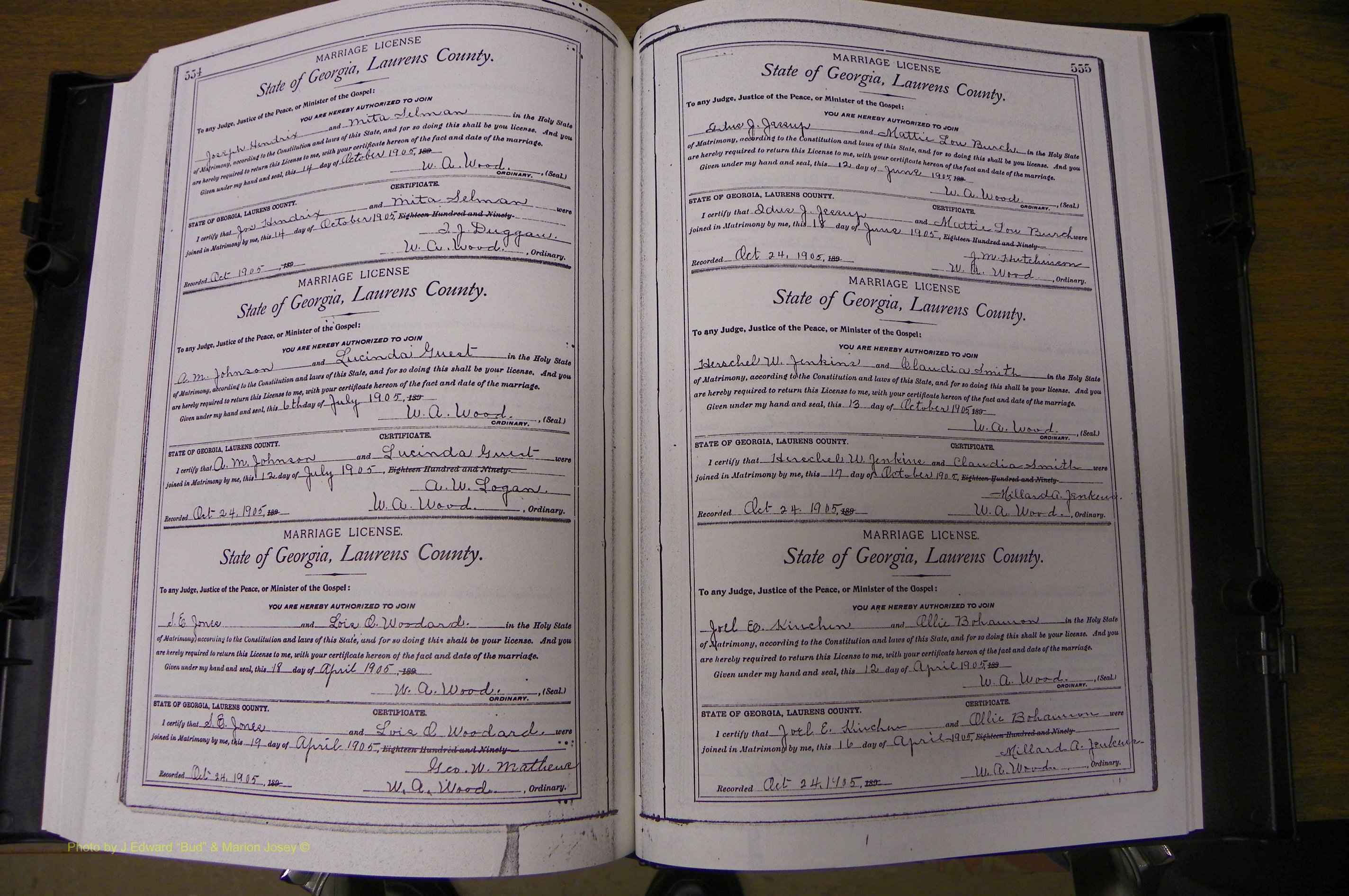 Laurens Co, GA, Marriages Book L, 1892 - 1906, P 554-555.JPG