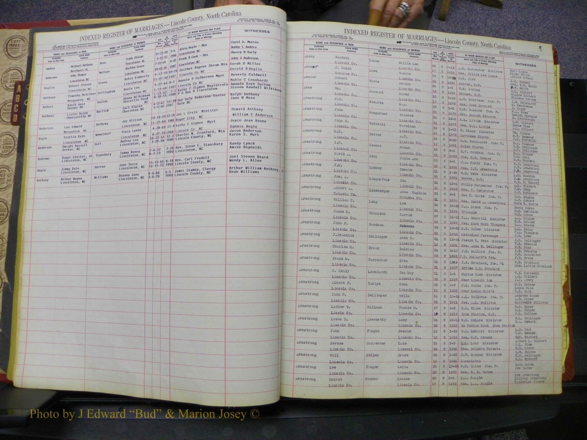 Lincoln Marriages, A-Z, From Beginning 008.JPG