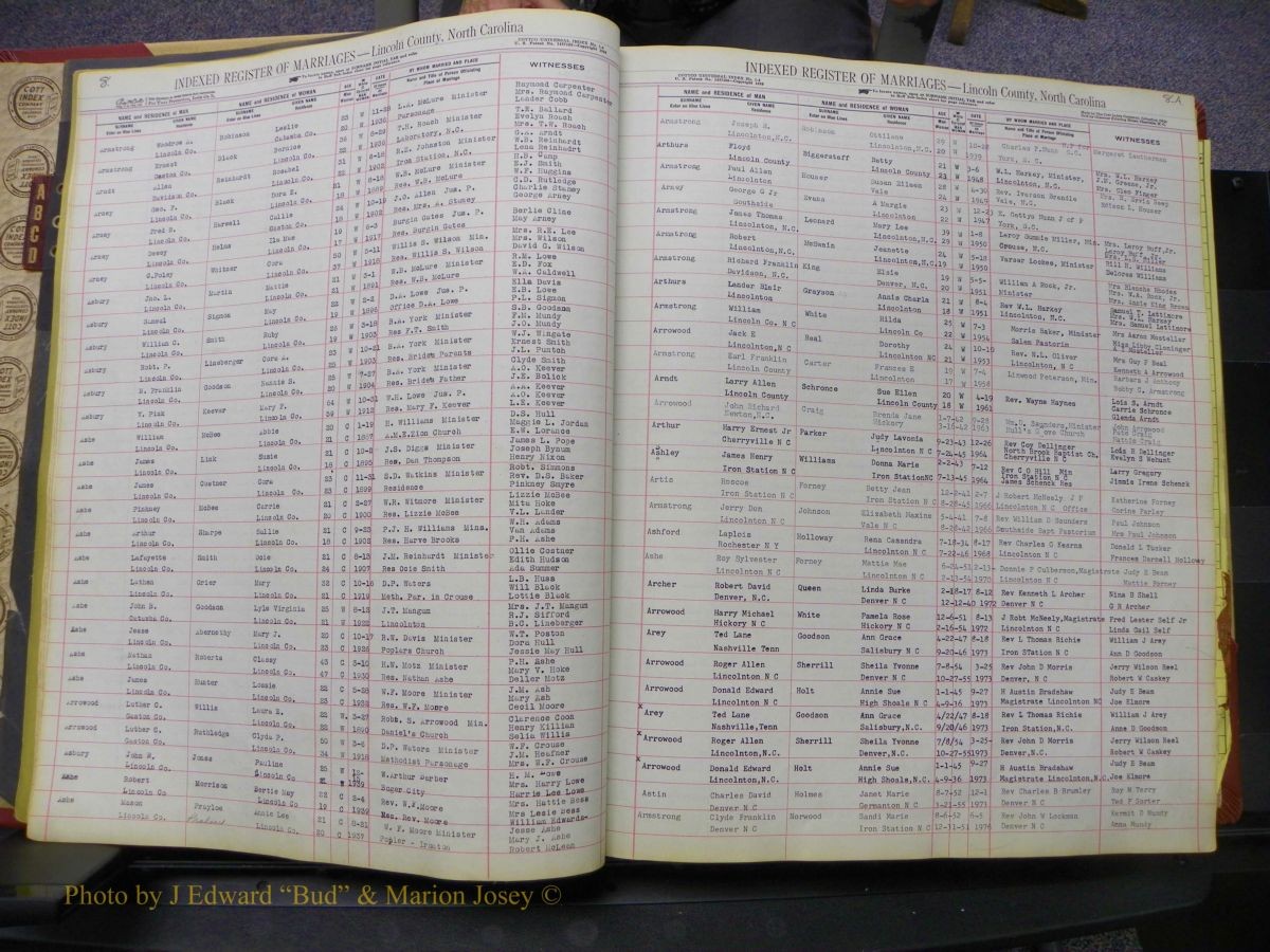 Lincoln Marriages, A-Z, From Beginning 009.JPG
