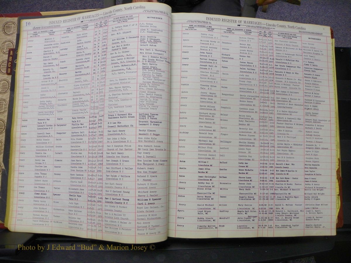 Lincoln Marriages, A-Z, From Beginning 011.JPG