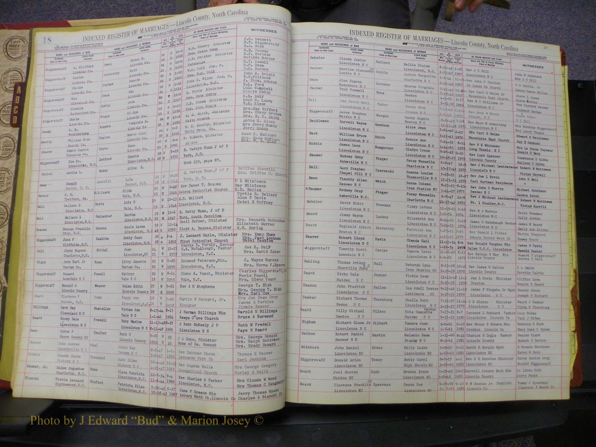 Lincoln Marriages, A-Z, From Beginning 021.JPG