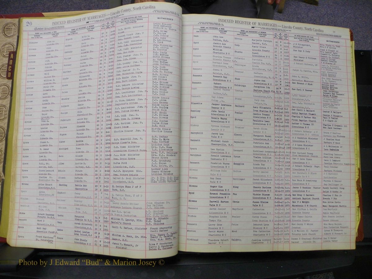 Lincoln Marriages, A-Z, From Beginning 022.JPG