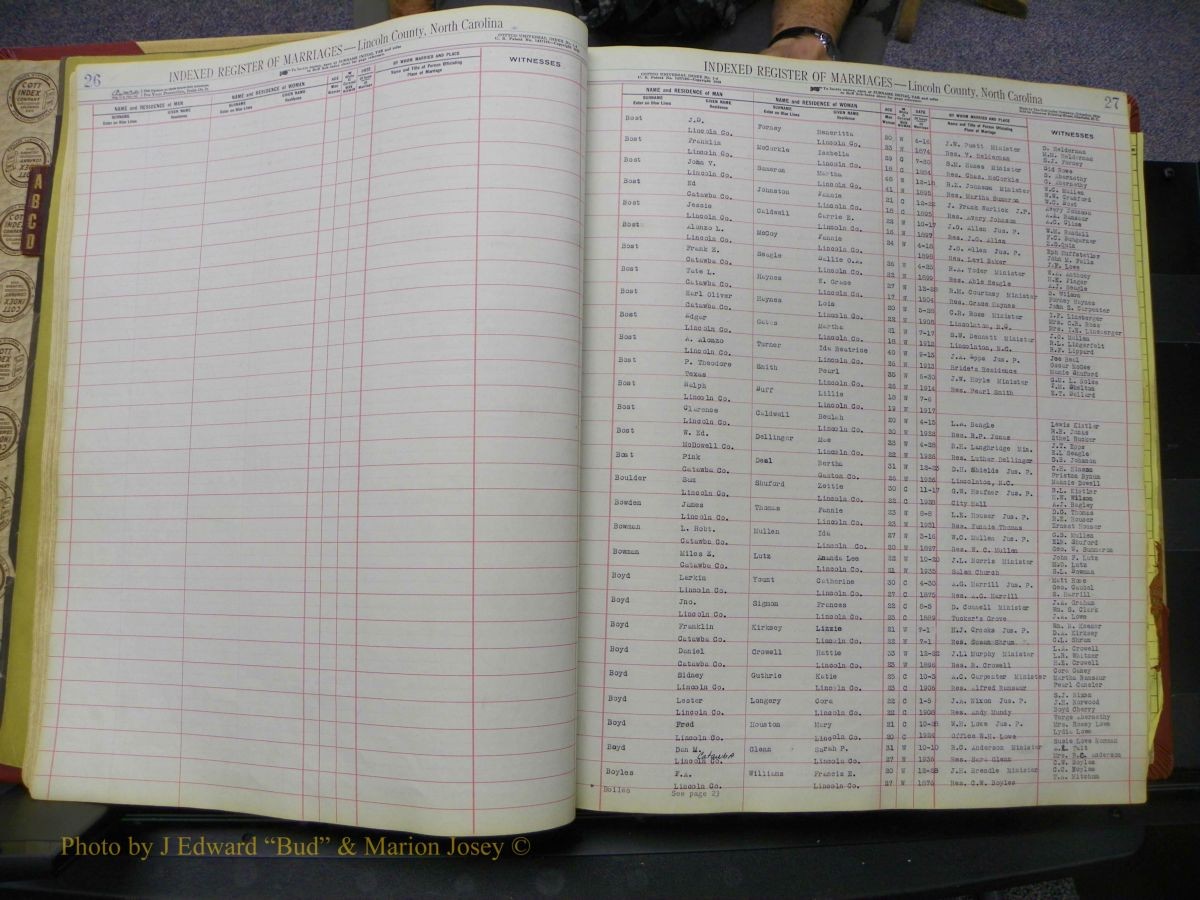 Lincoln Marriages, A-Z, From Beginning 029.JPG