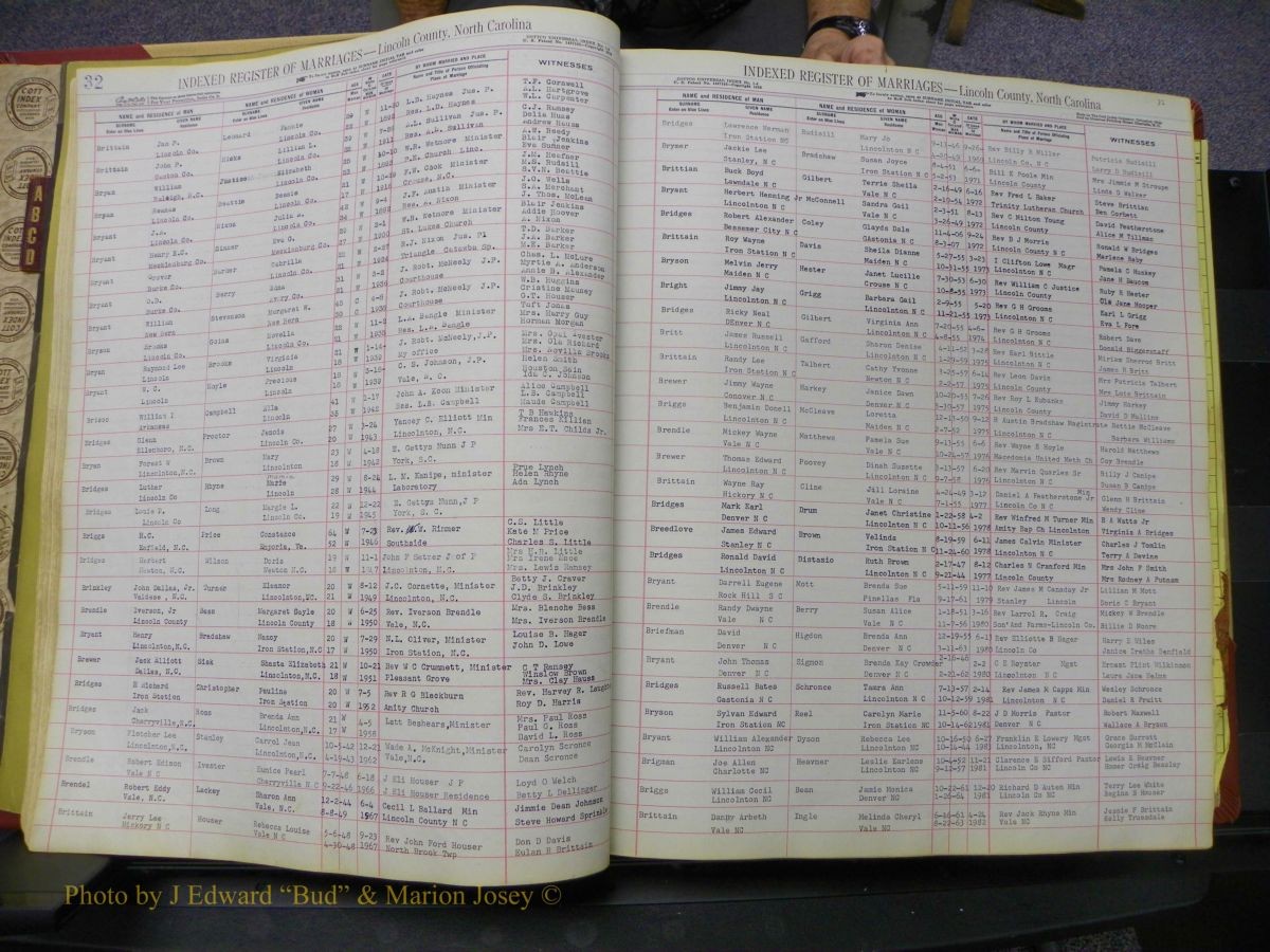 Lincoln Marriages, A-Z, From Beginning 034.JPG