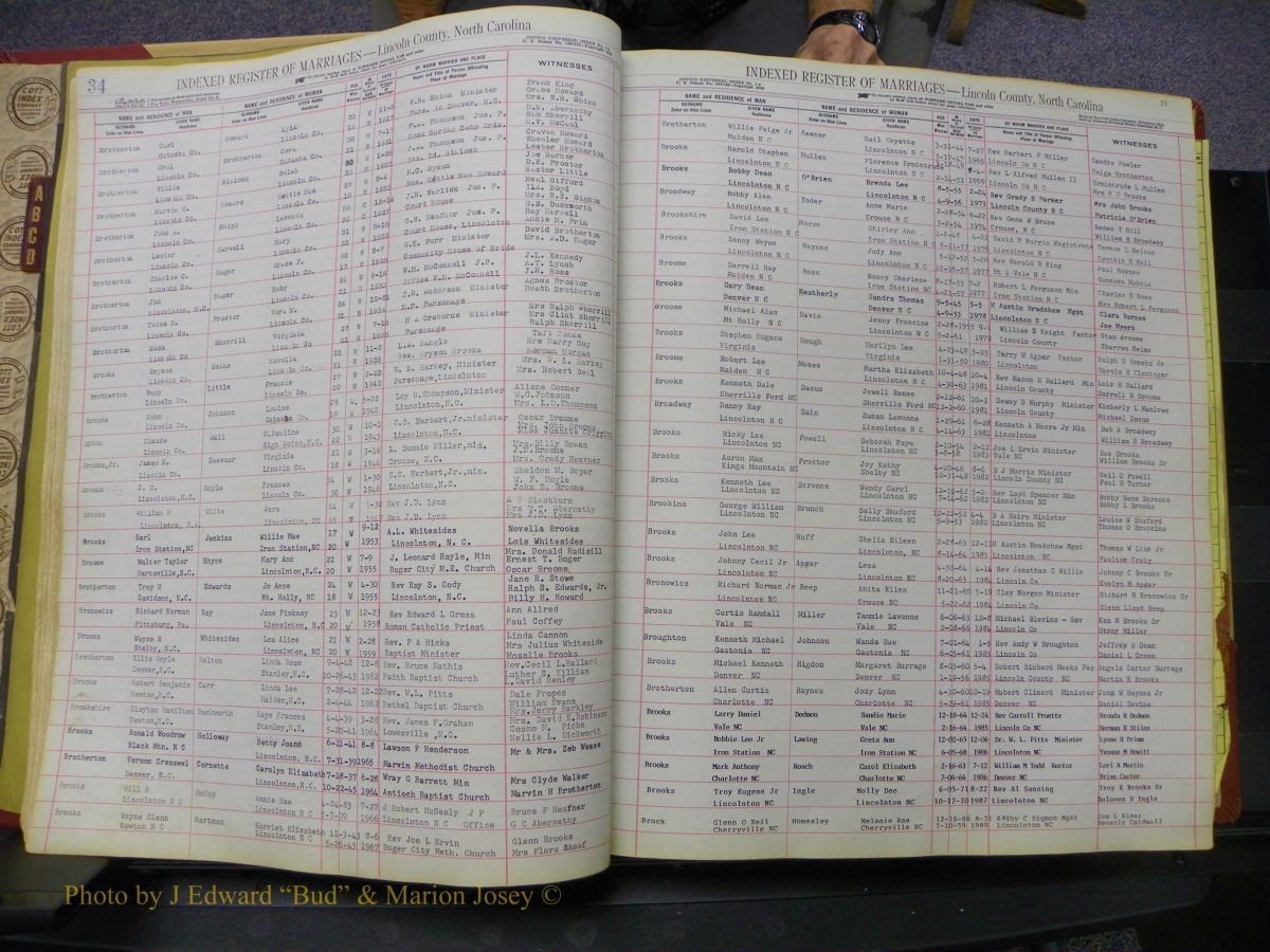 Lincoln Marriages, A-Z, From Beginning 036.JPG