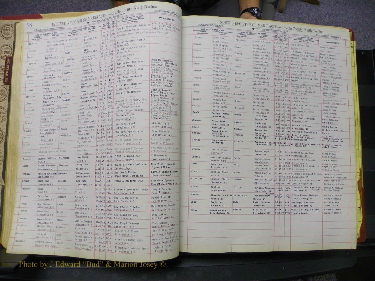 Lincoln Marriages, A-Z, From Beginning 061.JPG