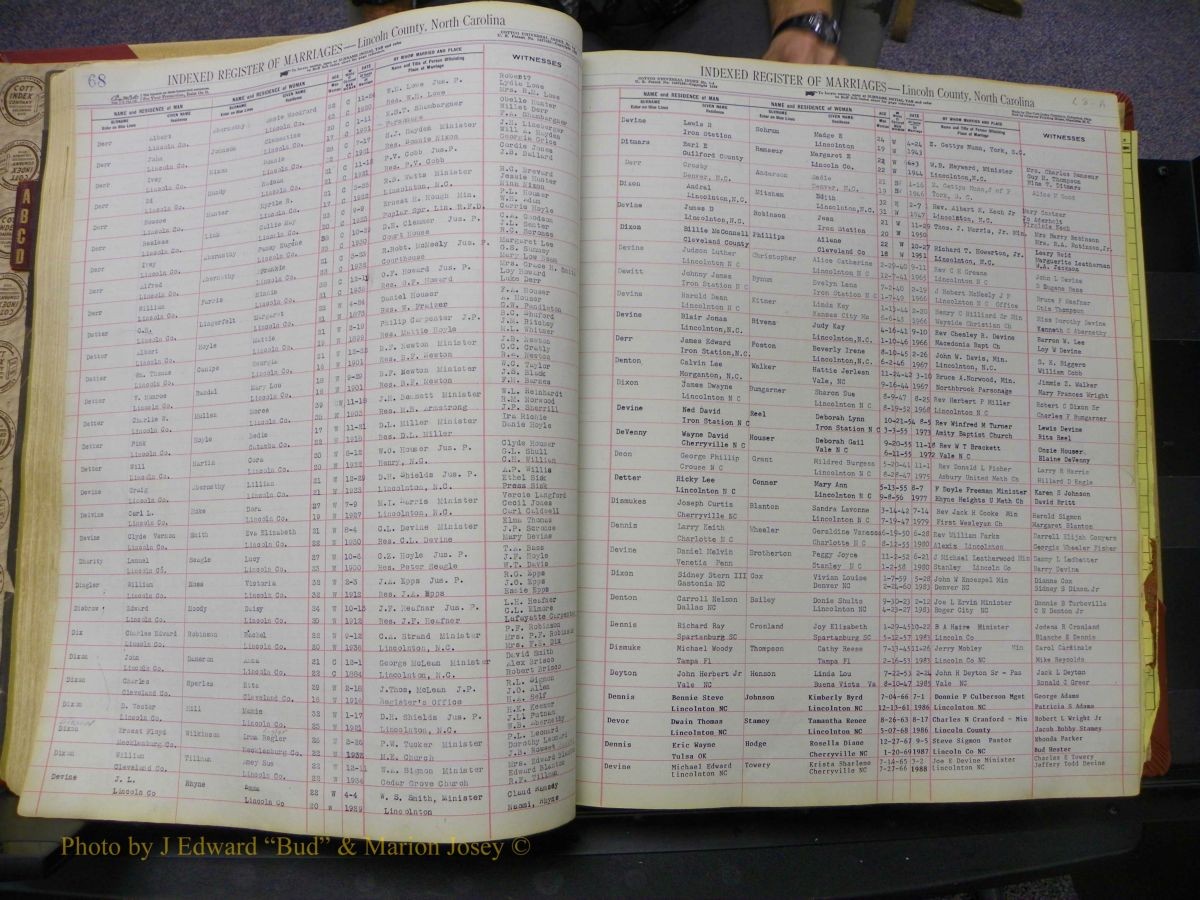 Lincoln Marriages, A-Z, From Beginning 068.JPG